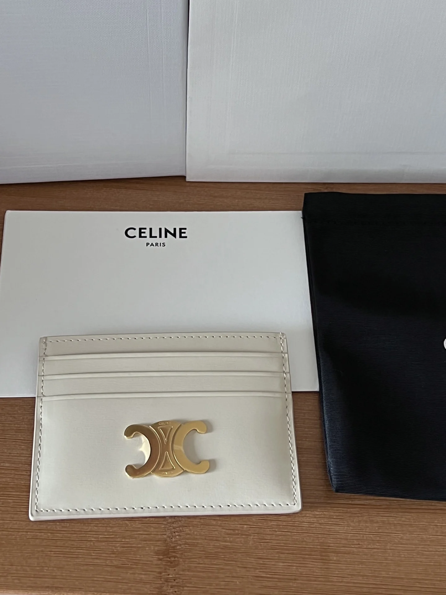 Celine 833 TRIOMPHE calfskin card holder - Detail view 1