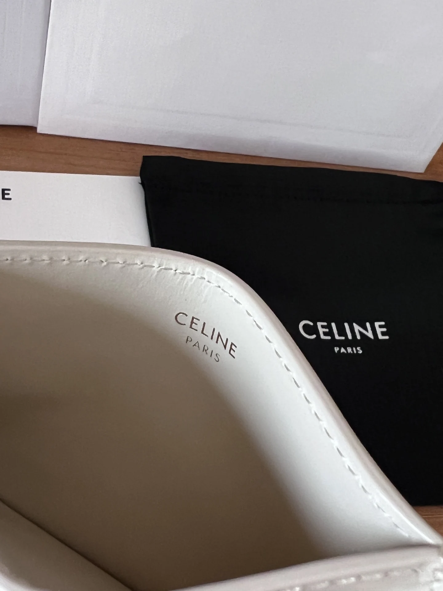 Celine 833 TRIOMPHE calfskin card holder - Detail view 3