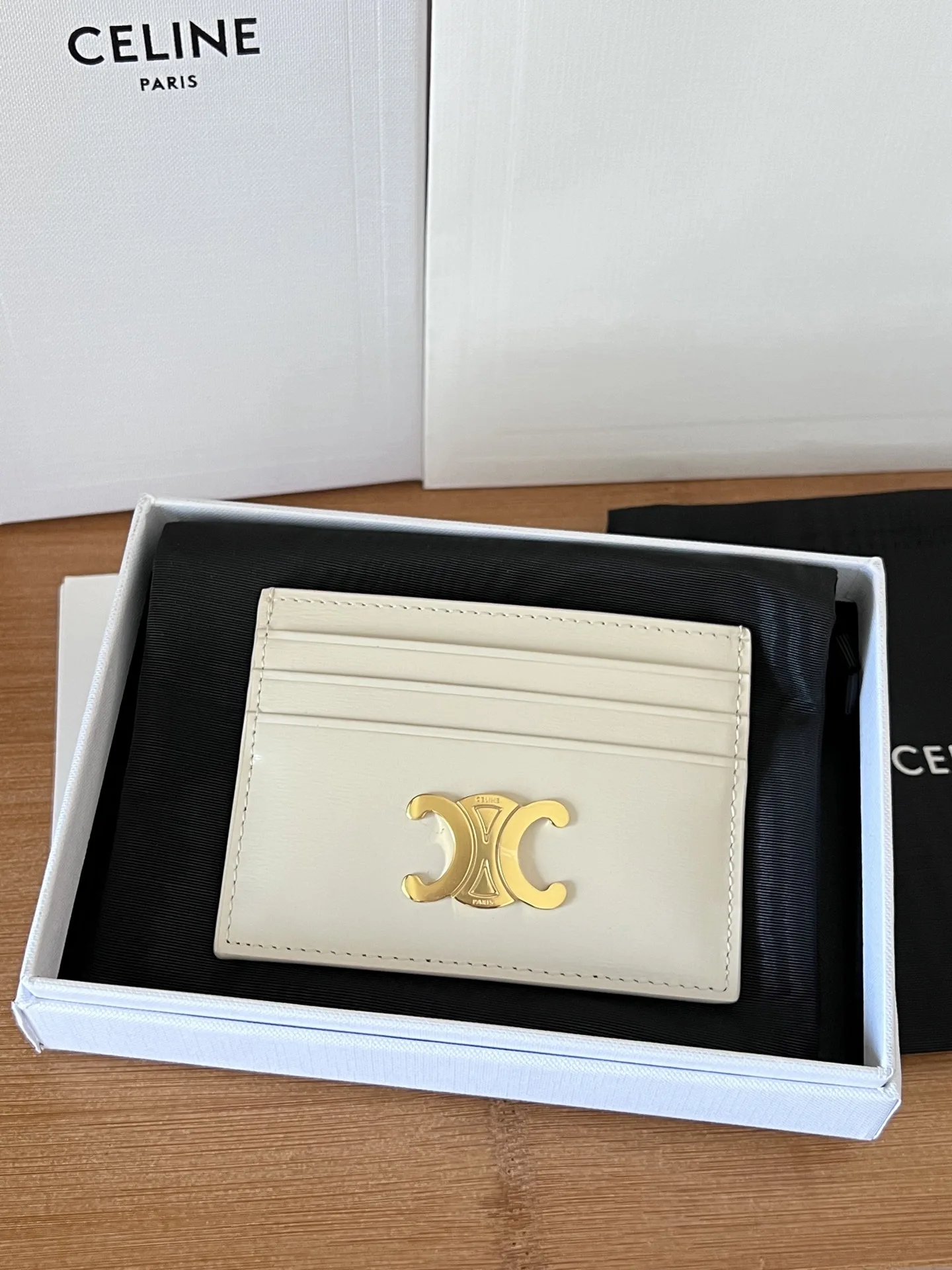 Celine 833 TRIOMPHE calfskin card holder - Detail view 5