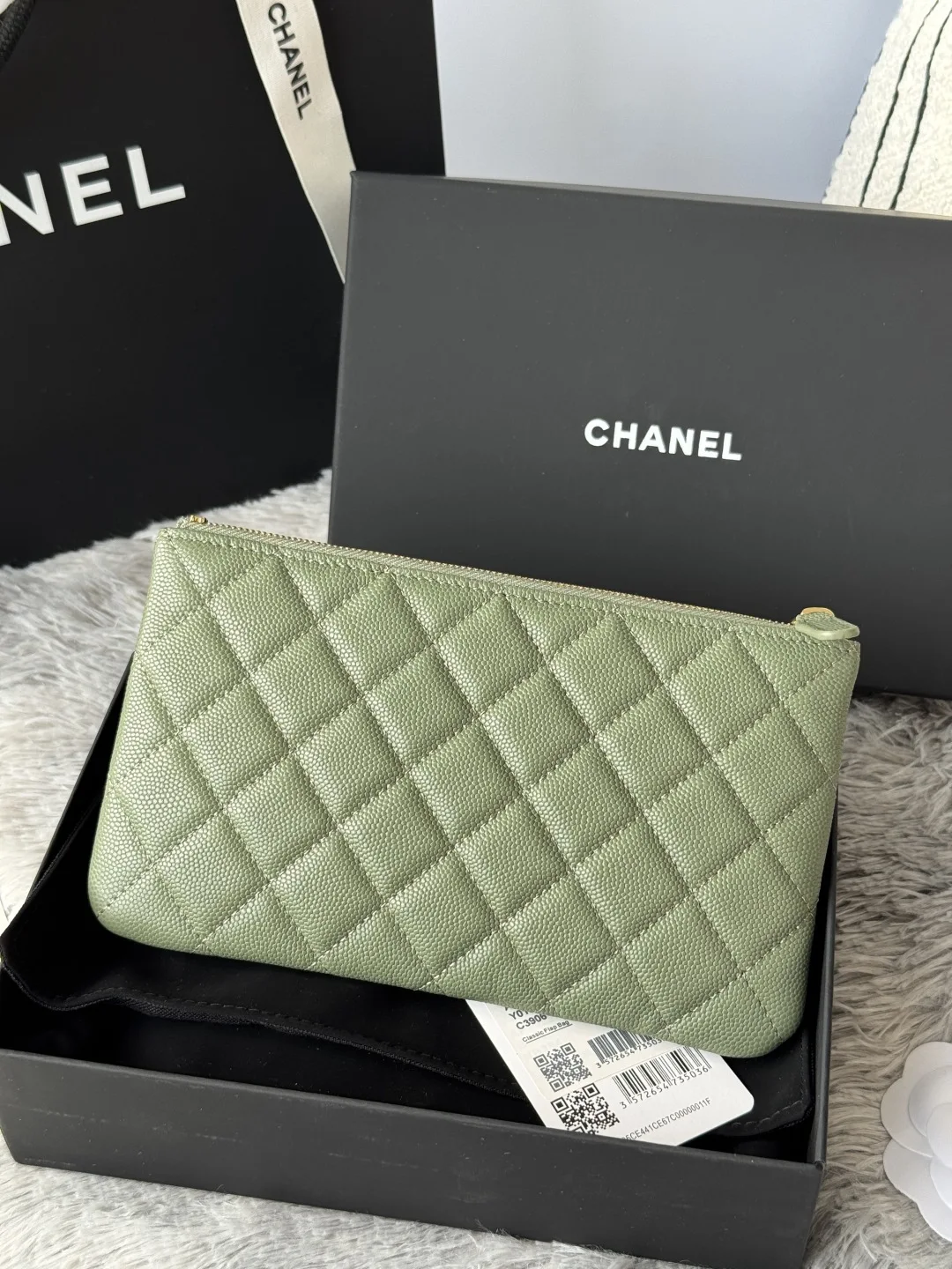 Chanel AP1071 New Ball Grain Diamond Pattern Coin Purse Clutch - Detail view 3