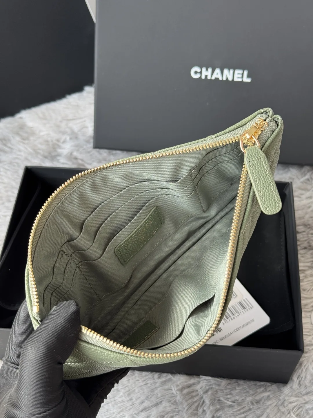 Chanel AP1071 New Ball Grain Diamond Pattern Coin Purse Clutch - Detail view 7