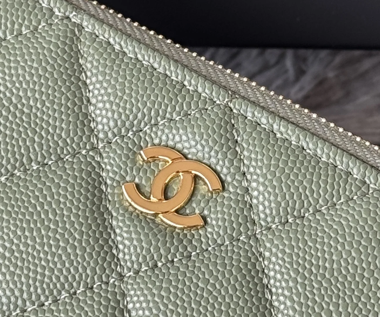 Chanel AP1071 New Ball Grain Diamond Pattern Coin Purse Clutch - Detail view 8