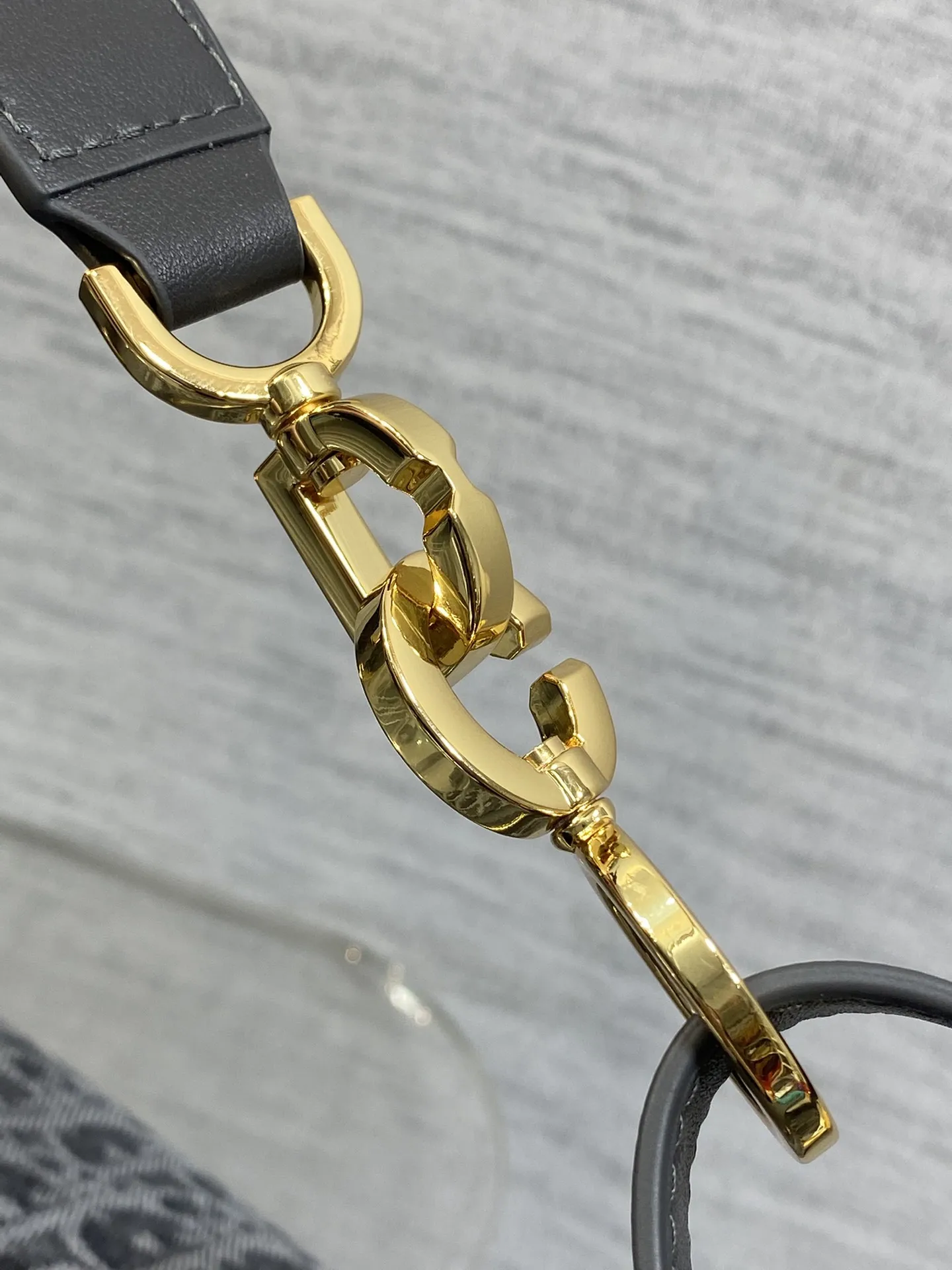 迪奥Journey系列中号深灰牛仔布 hobo包 - 细节图 5