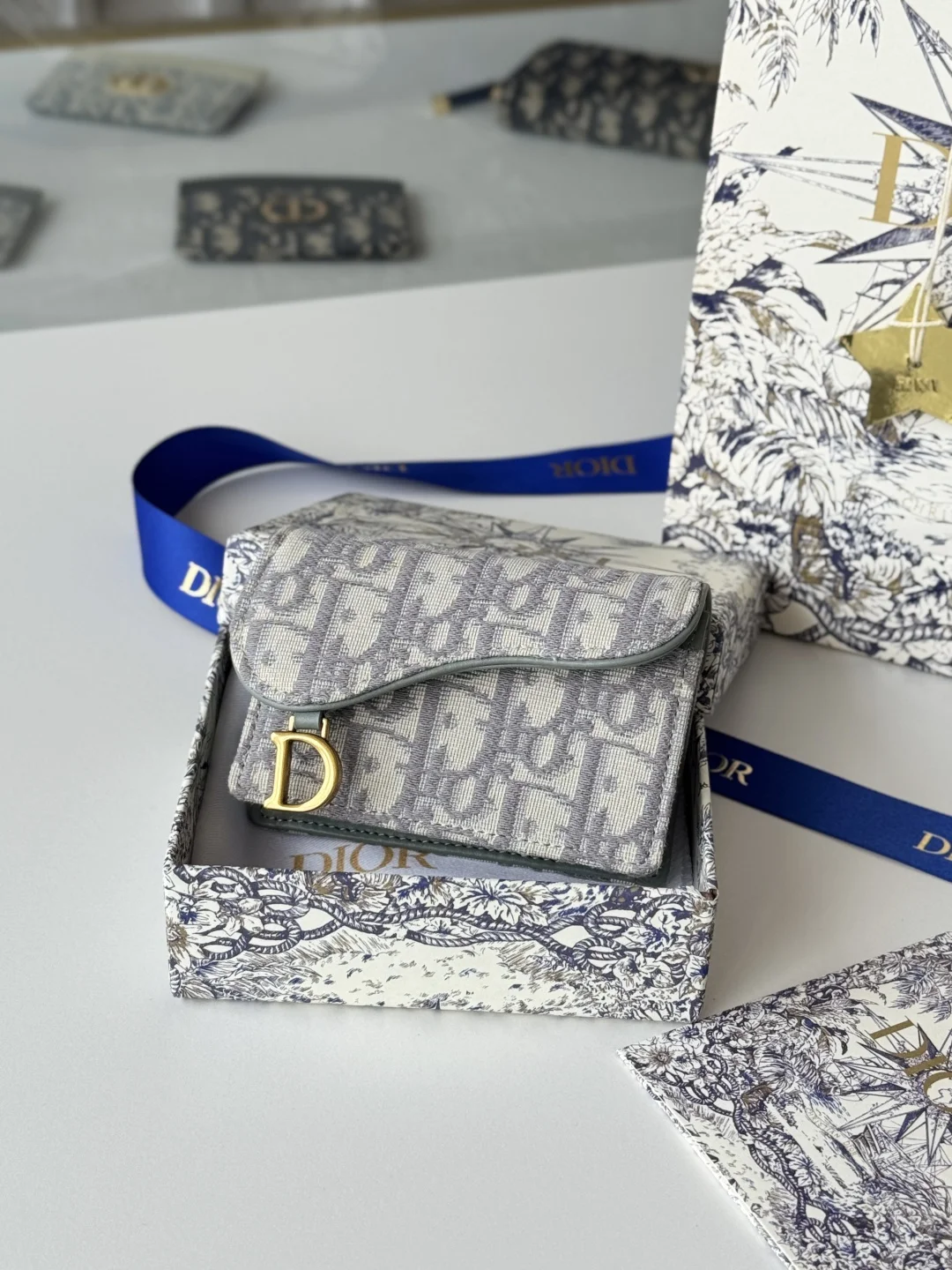 Dior New Saddle Card Holder Coin Purse - Detail view 2