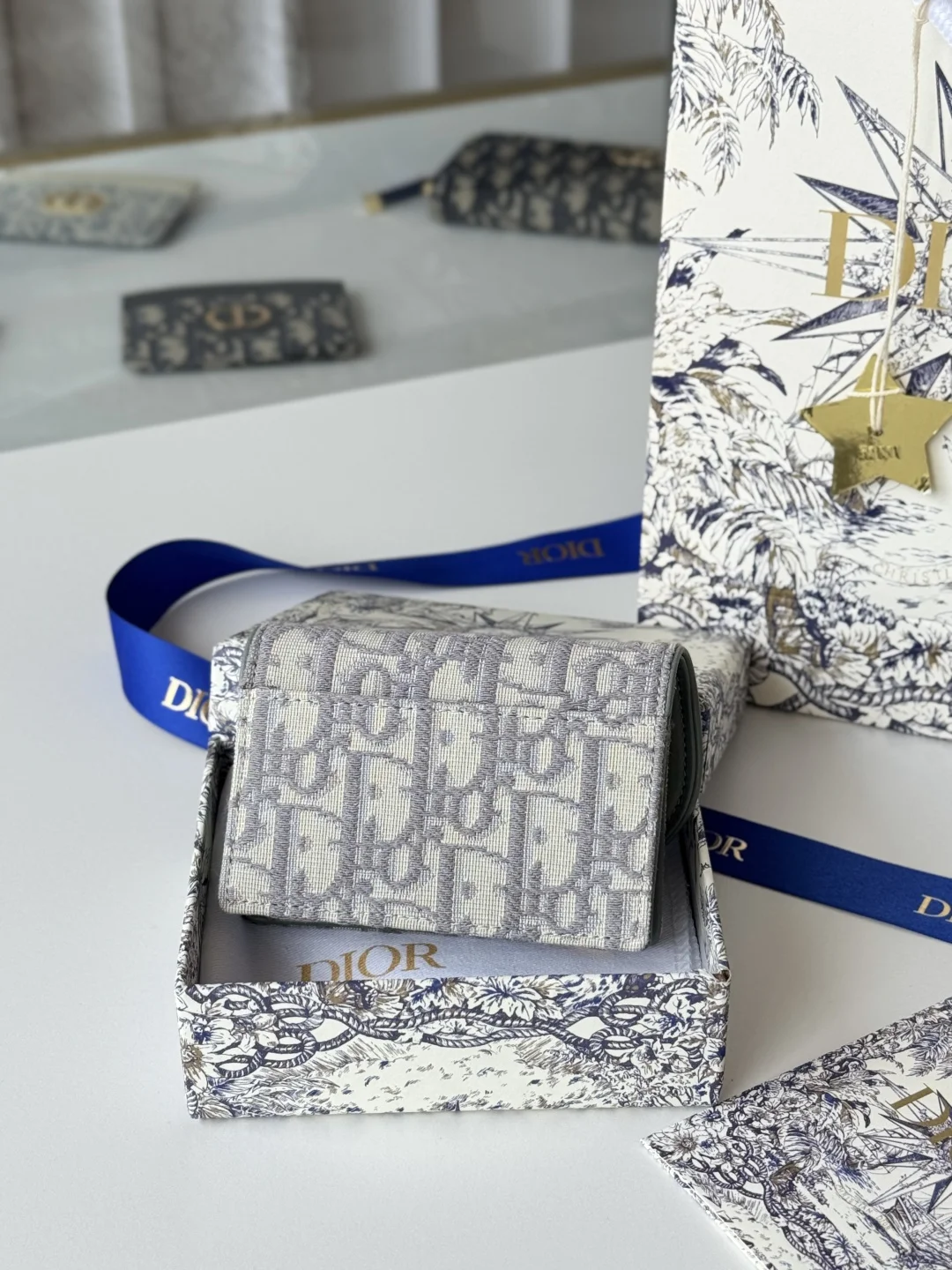 Dior New Saddle Card Holder Coin Purse - Detail view 3