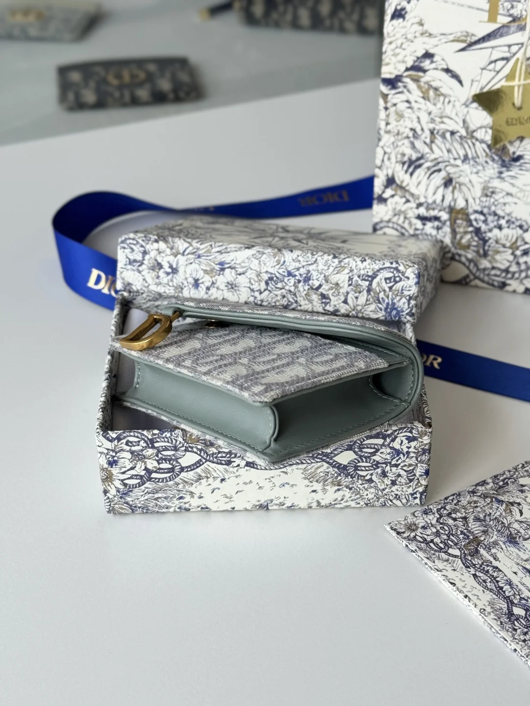 Dior New Saddle Card Holder Coin Purse - Detail view 5