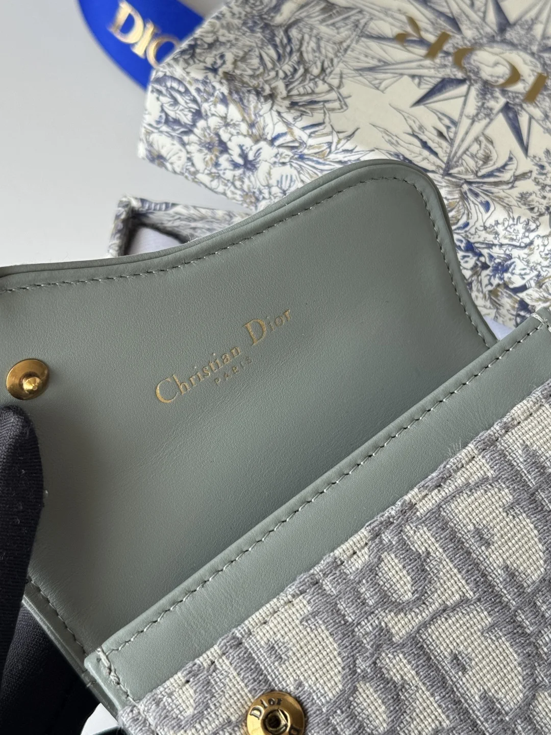 Dior New Saddle Card Holder Coin Purse - Detail view 8