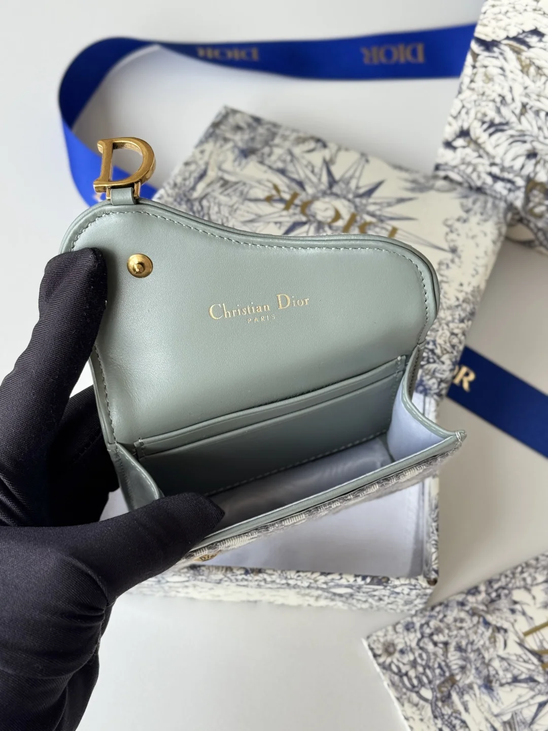 Dior New Saddle Card Holder Coin Purse - Detail view 9