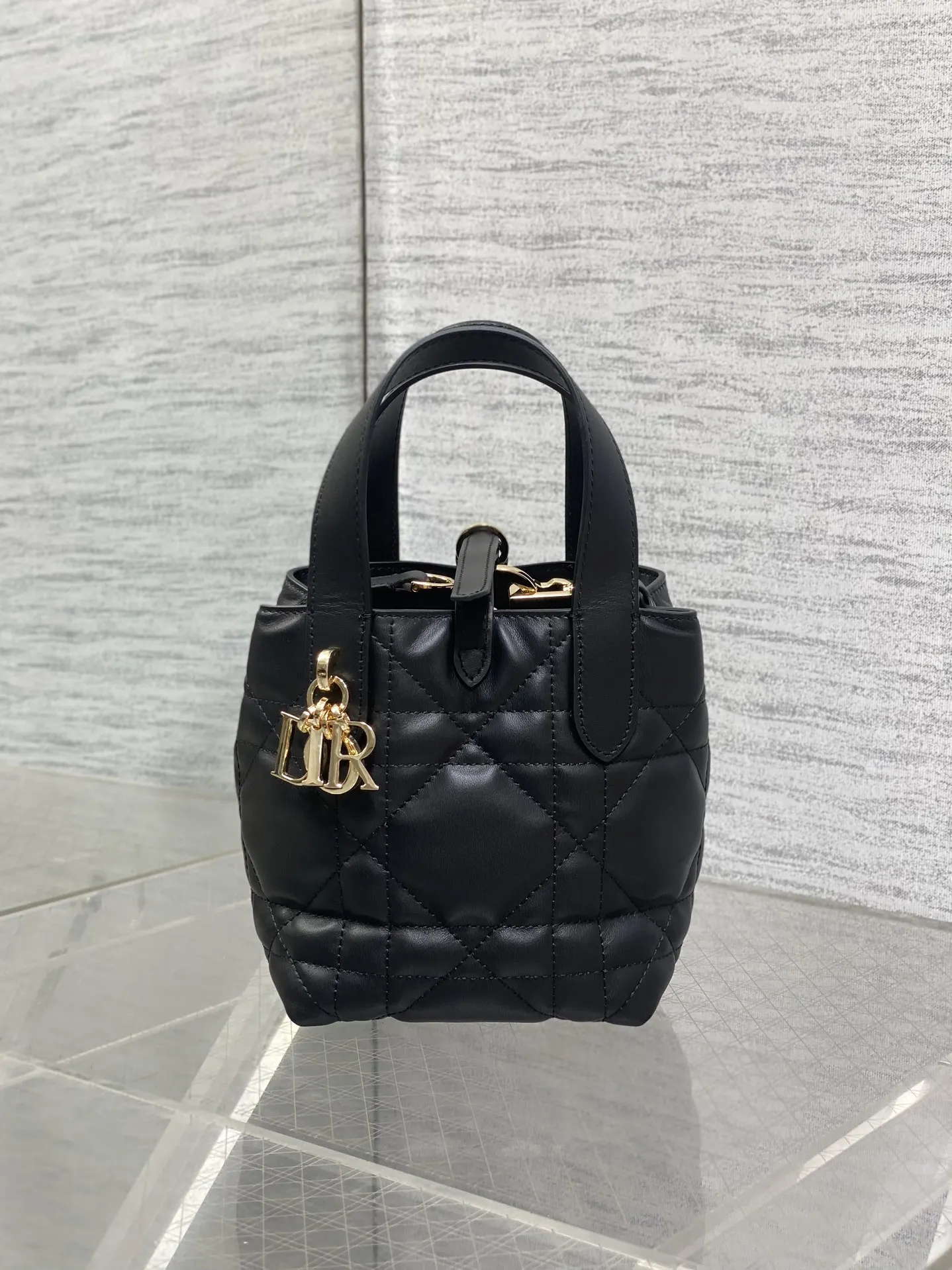 迪奥黑色Toujours竖版系列迷你 女士手提包 - 细节图 1
