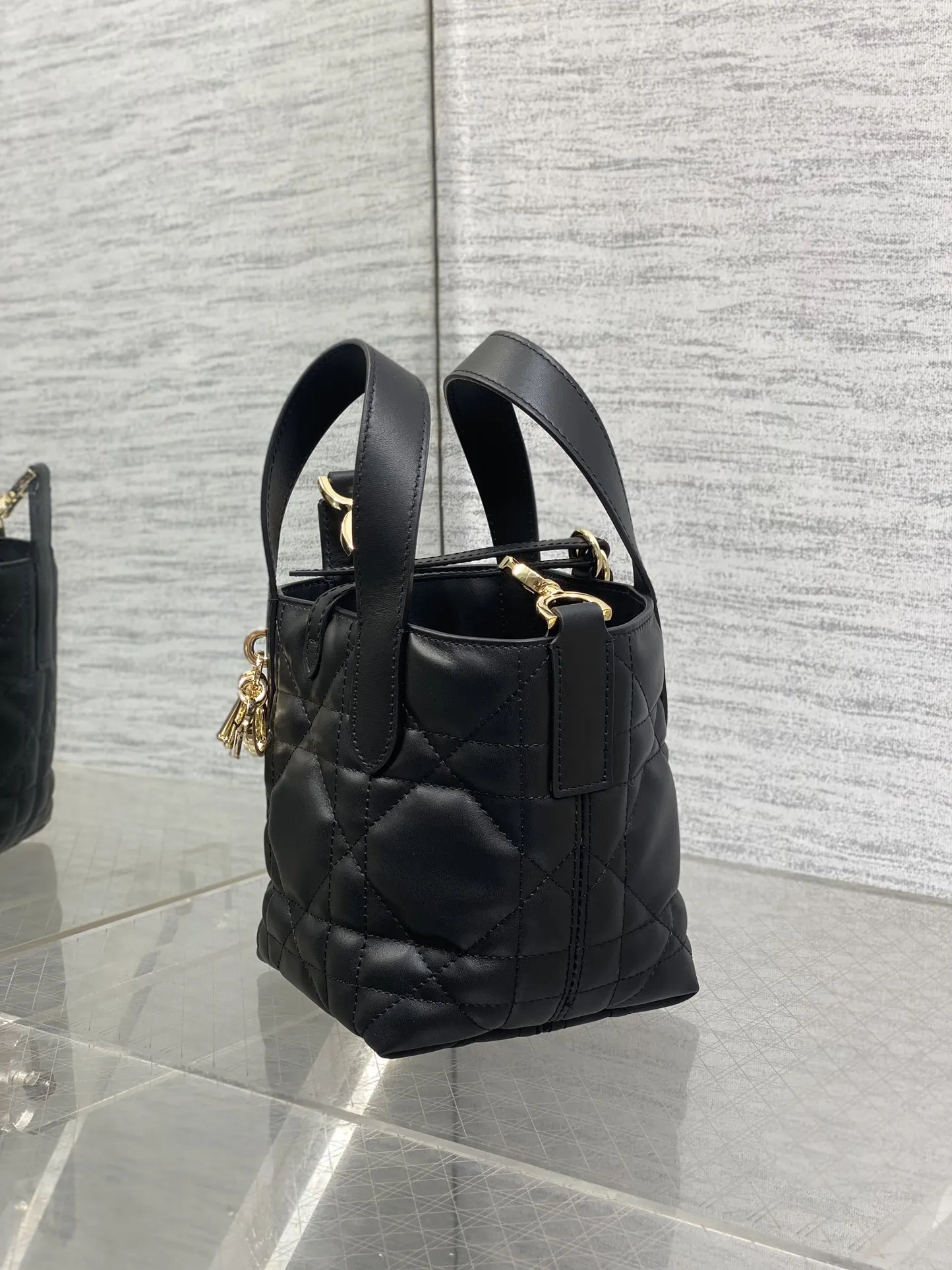 迪奥黑色Toujours竖版系列迷你 女士手提包 - 细节图 6