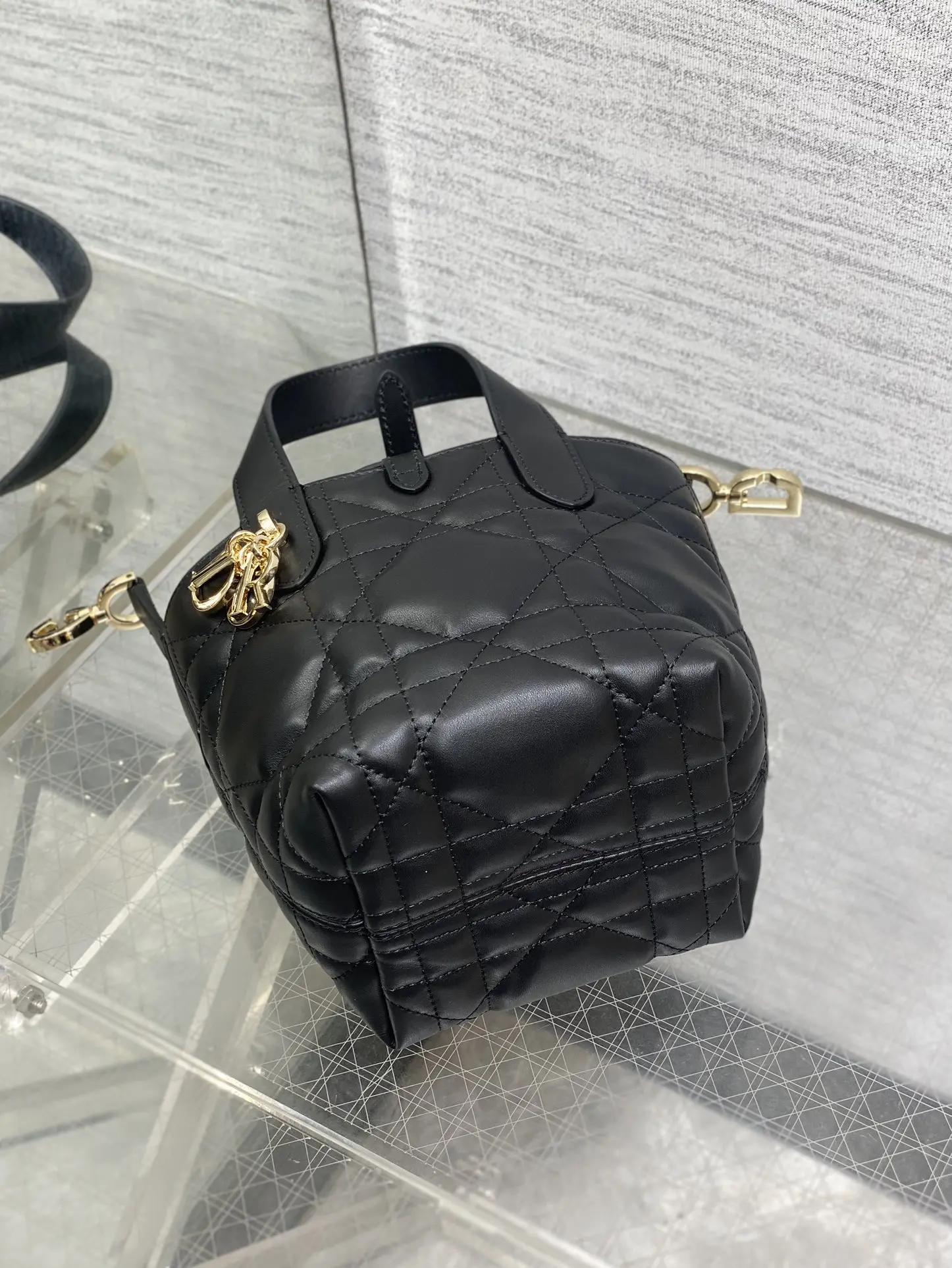 迪奥黑色Toujours竖版系列迷你 女士手提包 - 细节图 7