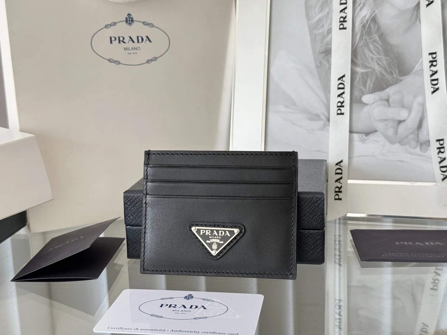 Prada 1MC025 Men s and Women s Card Holder Wallet - Detail view 2