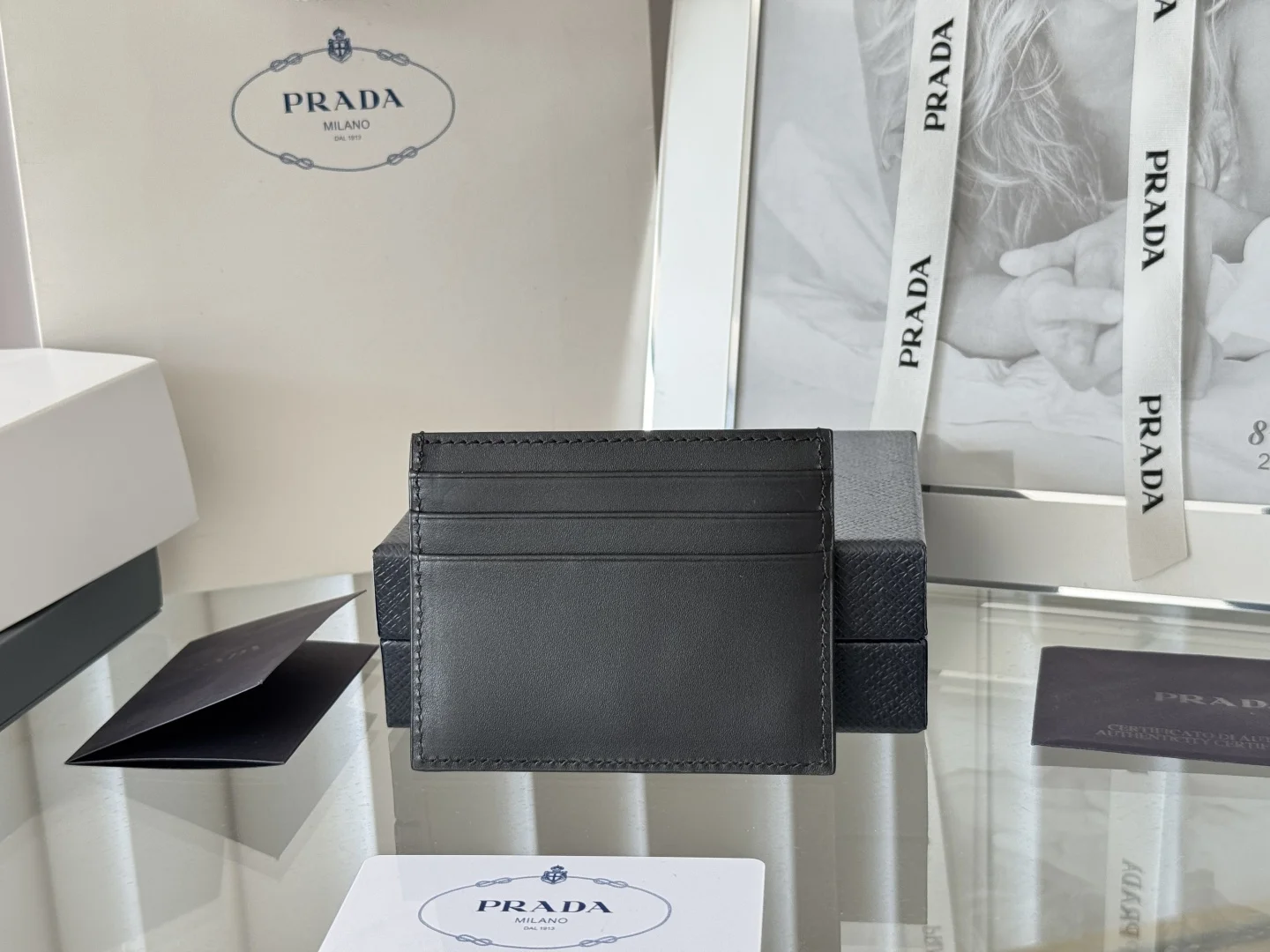 Prada 1MC025 Men s and Women s Card Holder Wallet - Detail view 3