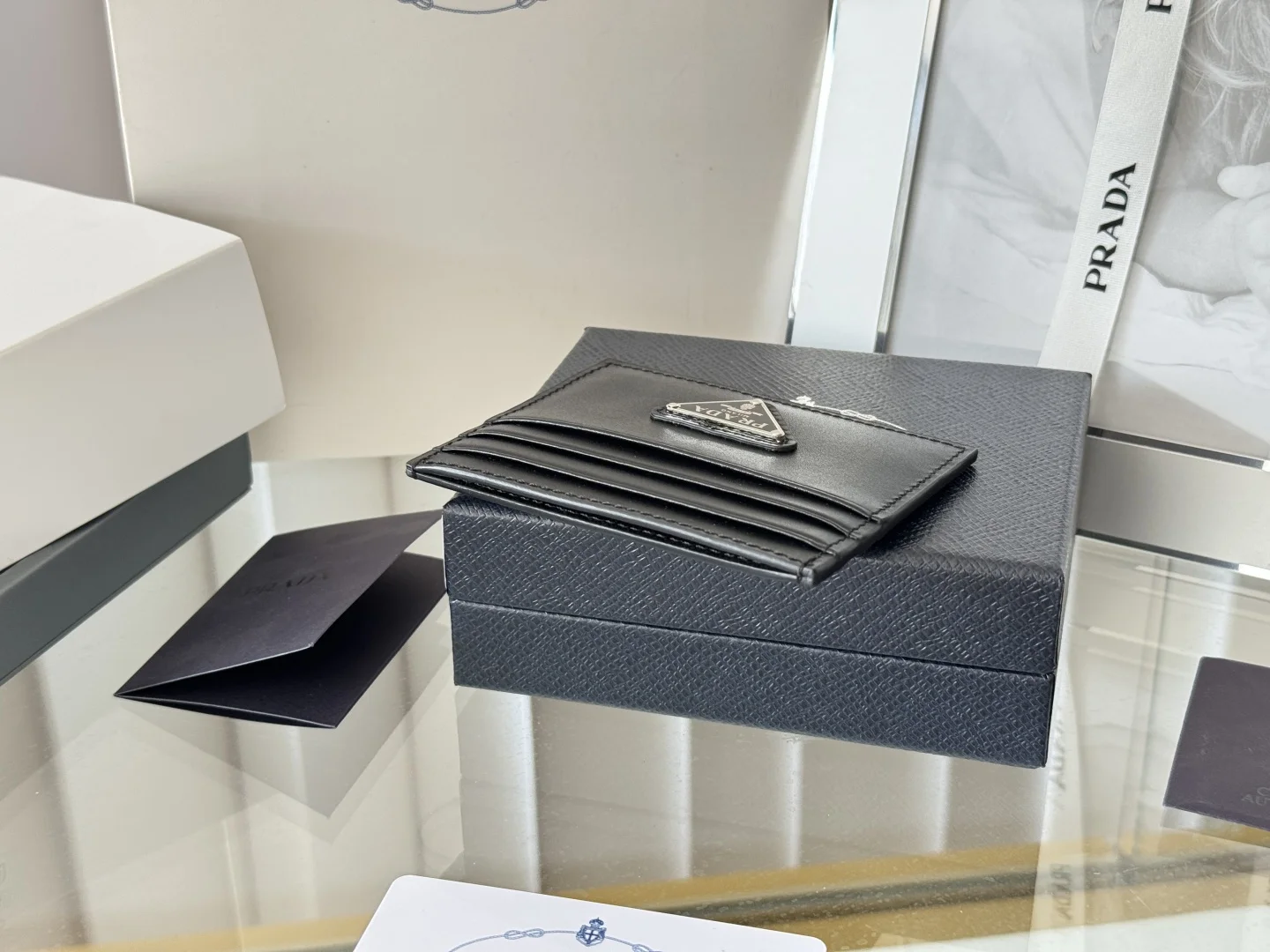 Prada 1MC025 Men s and Women s Card Holder Wallet - Detail view 4