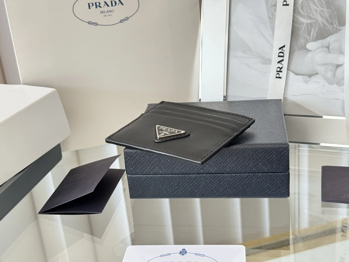Prada 1MC025 Men s and Women s Card Holder Wallet - Detail view 6