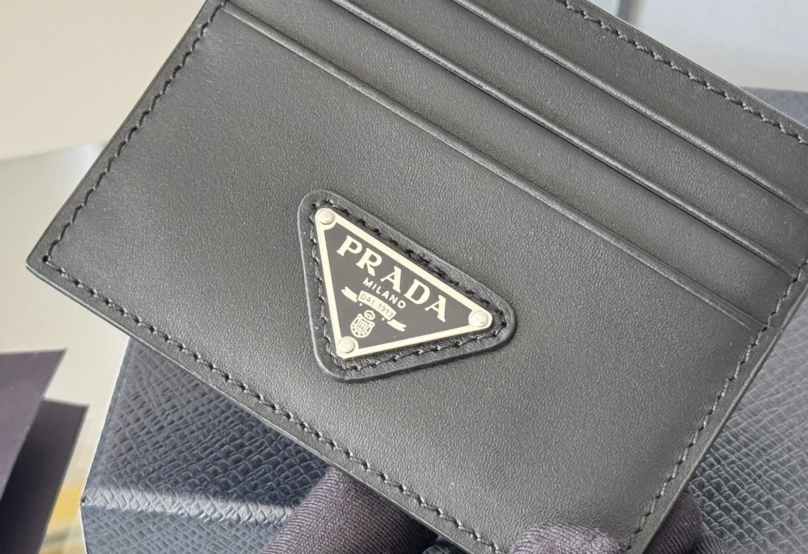 Prada 1MC025 Men s and Women s Card Holder Wallet - Detail view 7