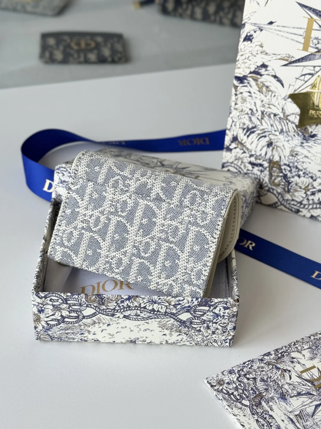 Dior New Saddle Card Holder Coin Purse - Detail view 3