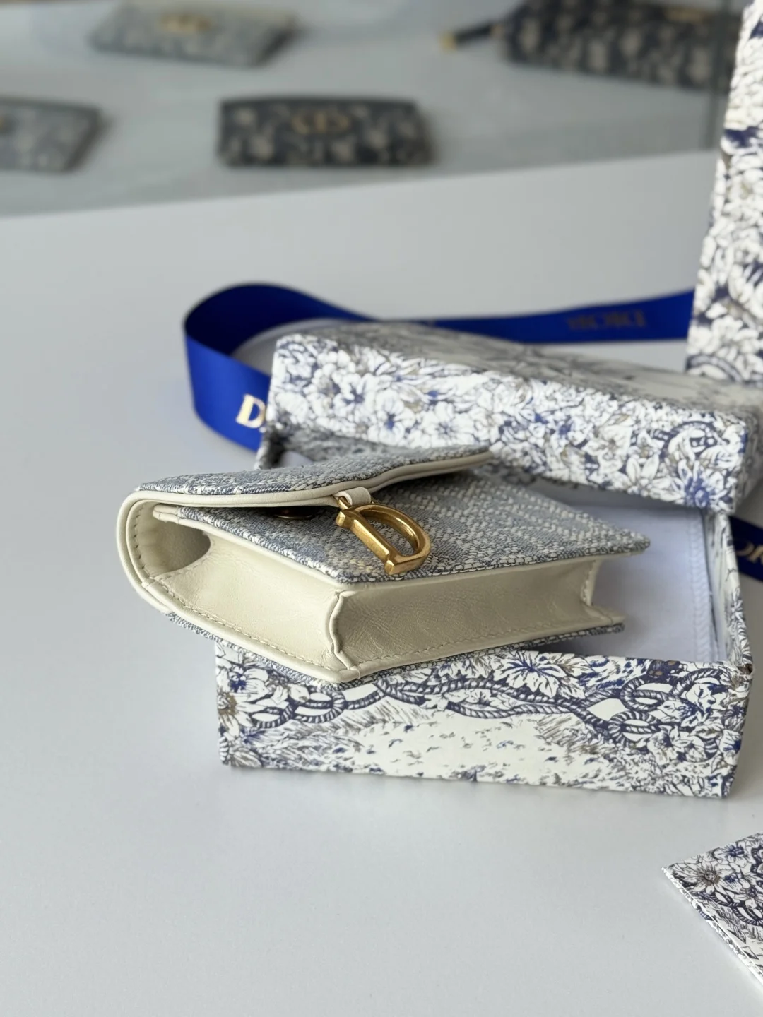 Dior New Saddle Card Holder Coin Purse - Detail view 4