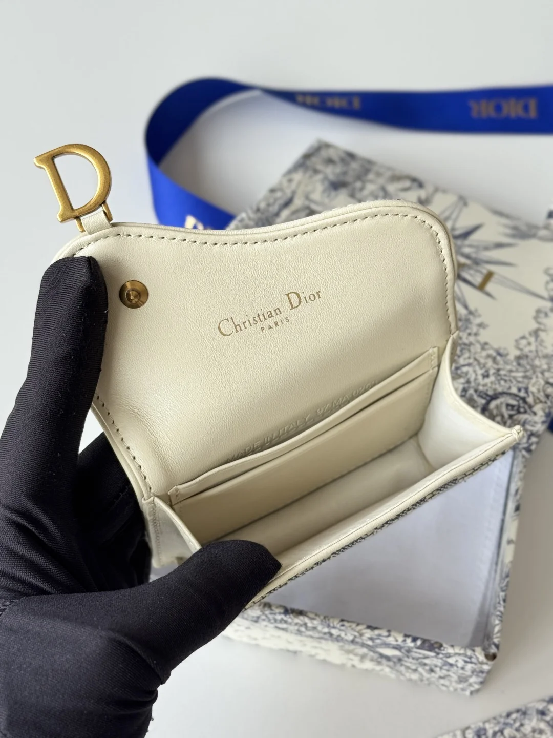 Dior New Saddle Card Holder Coin Purse - Detail view 9