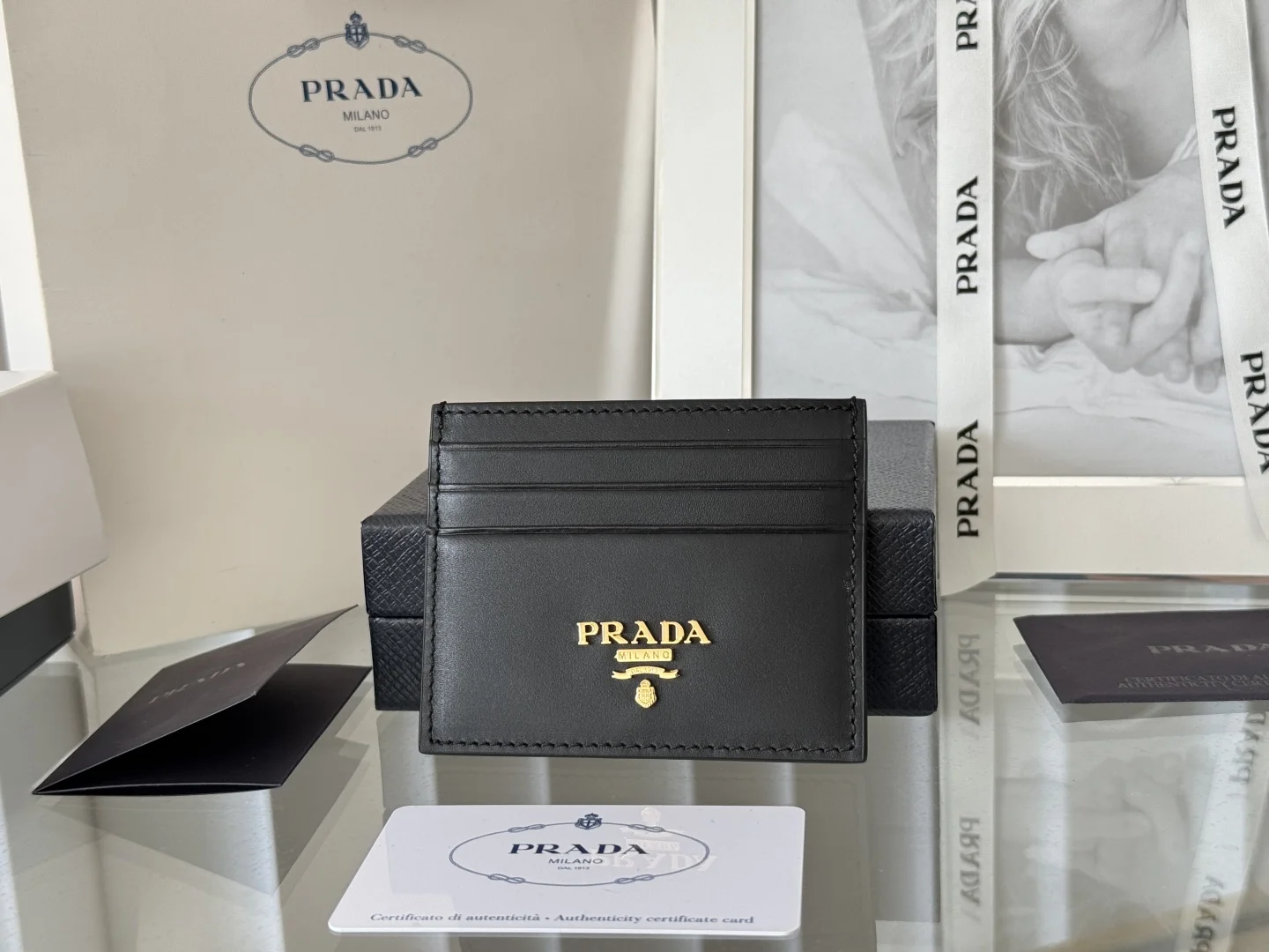 Prada 1MC025 Men s and Women s Card Holder Wallet - Detail view 2