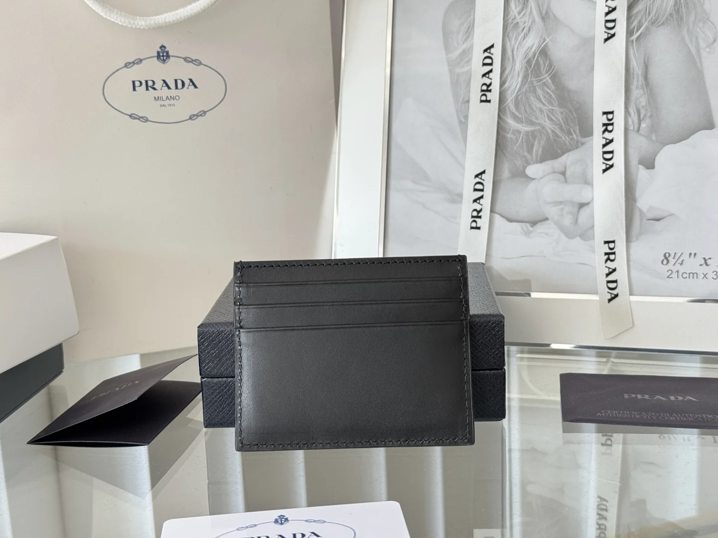 Prada 1MC025 Men s and Women s Card Holder Wallet - Detail view 3