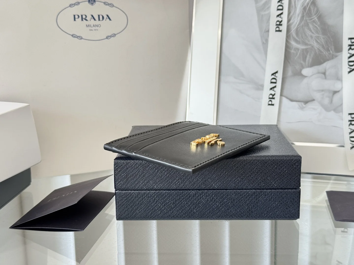 Prada 1MC025 Men s and Women s Card Holder Wallet - Detail view 5