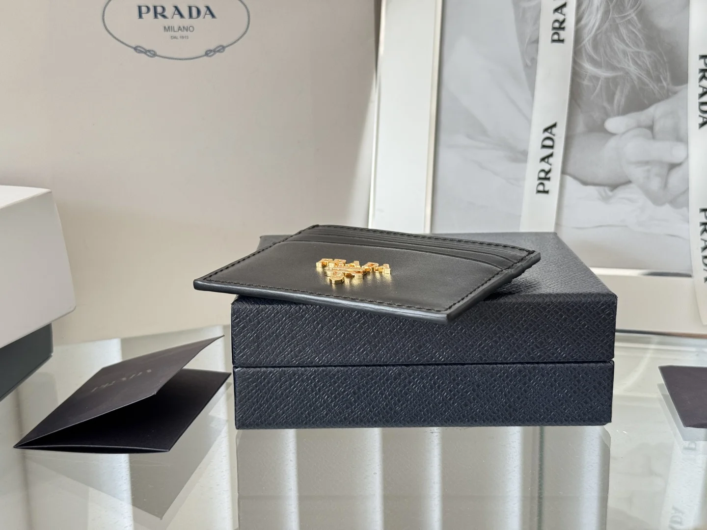 Prada 1MC025 Men s and Women s Card Holder Wallet - Detail view 6