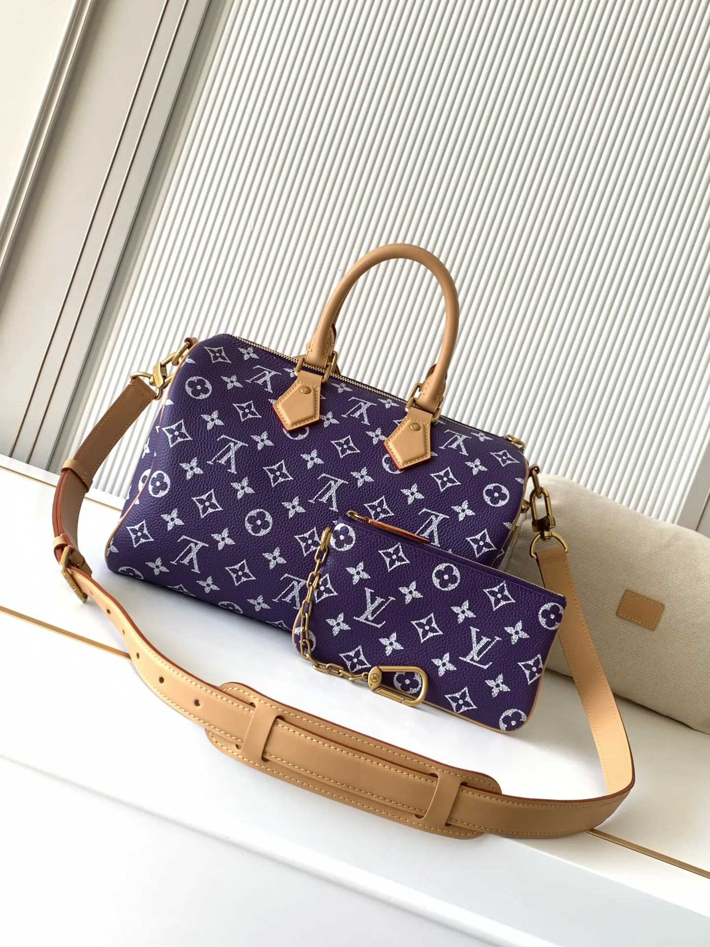 LVM14064紫色 Speedy P9 Bandouliere30手袋 - 细节图 3