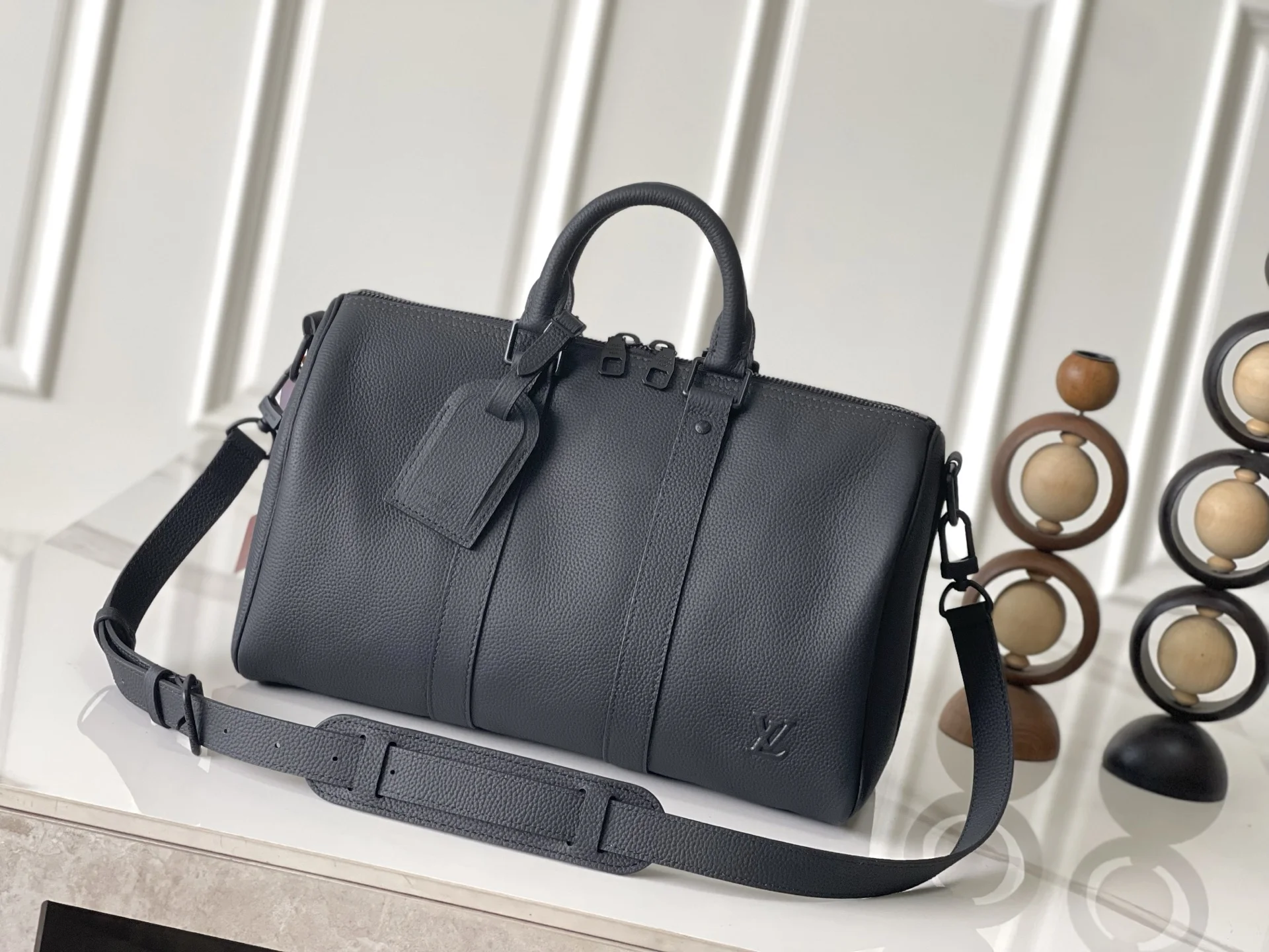 LVM15249半钢 全皮旅行袋 Keepall Bandouliere 35手袋 - 细节图 1