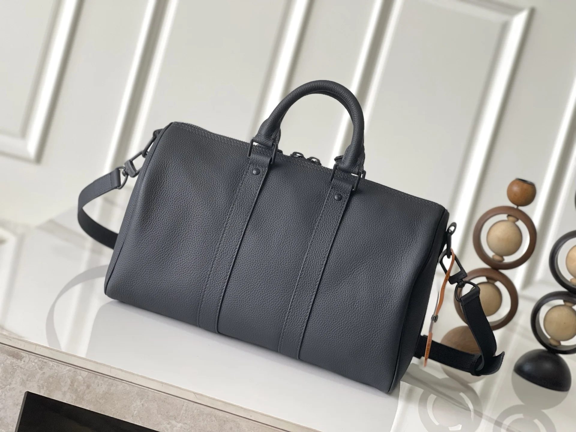 LVM15249半钢 全皮旅行袋 Keepall Bandouliere 35手袋 - 细节图 3