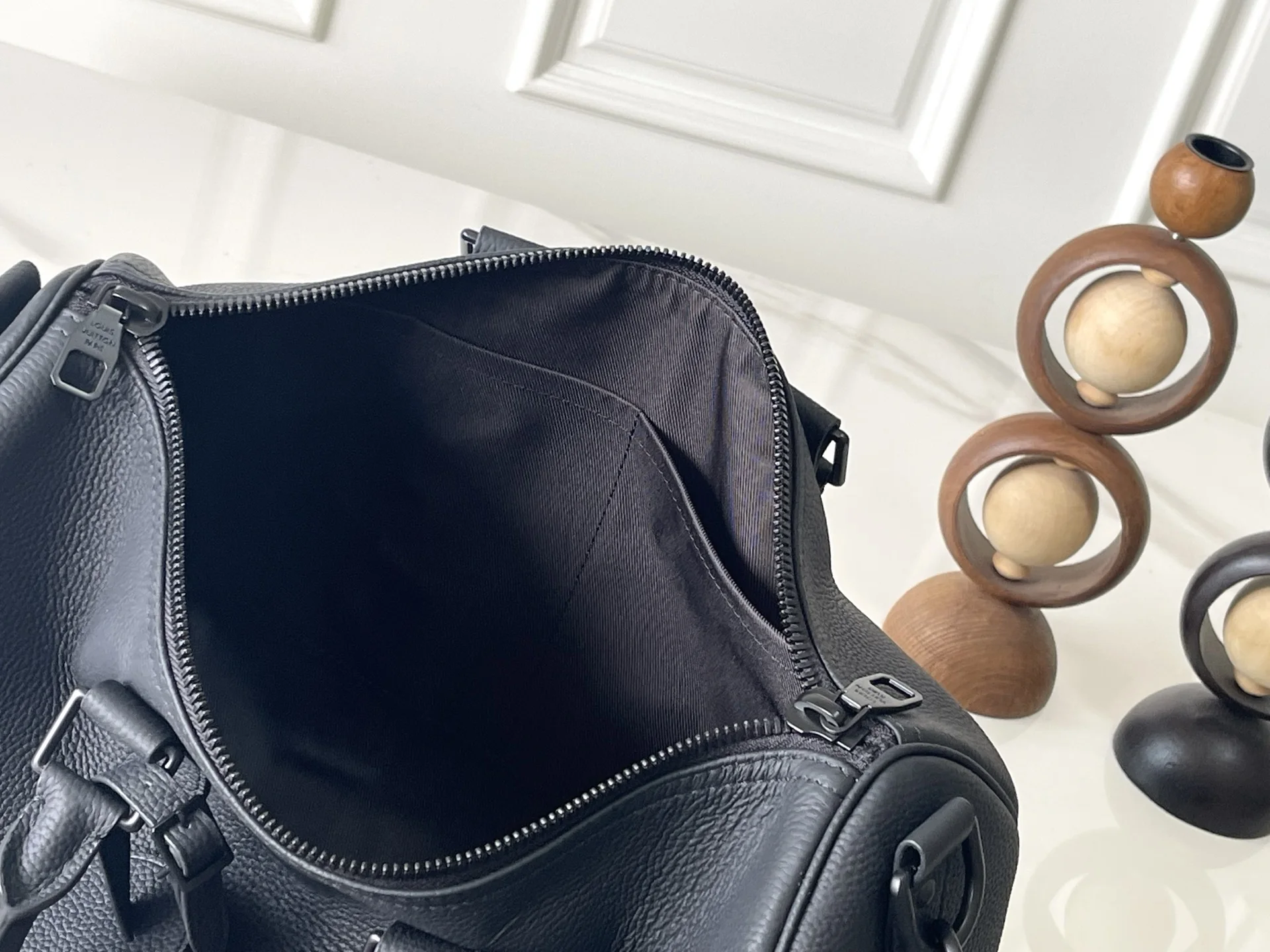 LVM15249半钢 全皮旅行袋 Keepall Bandouliere 35手袋 - 细节图 9