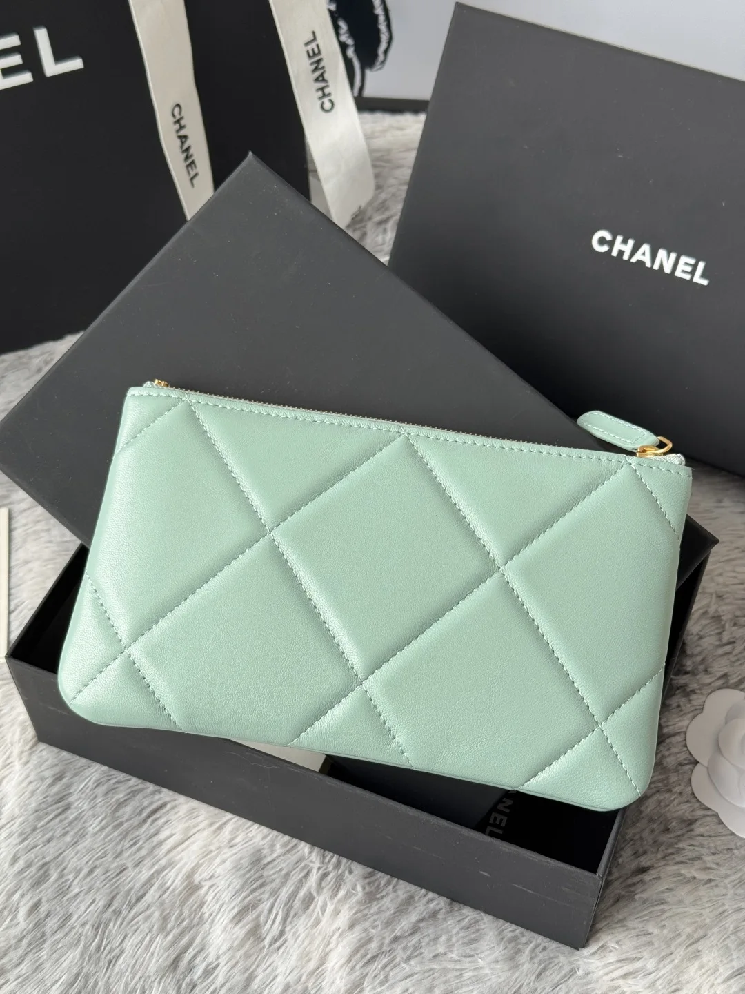 Chanel AP1790 Diamond Quilted Flap Coin Purse - Detail view 3