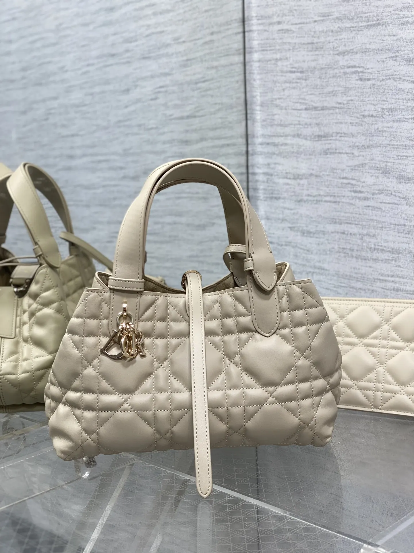 Dior Light Apricot Toujours Small Handbag - Detail view 1