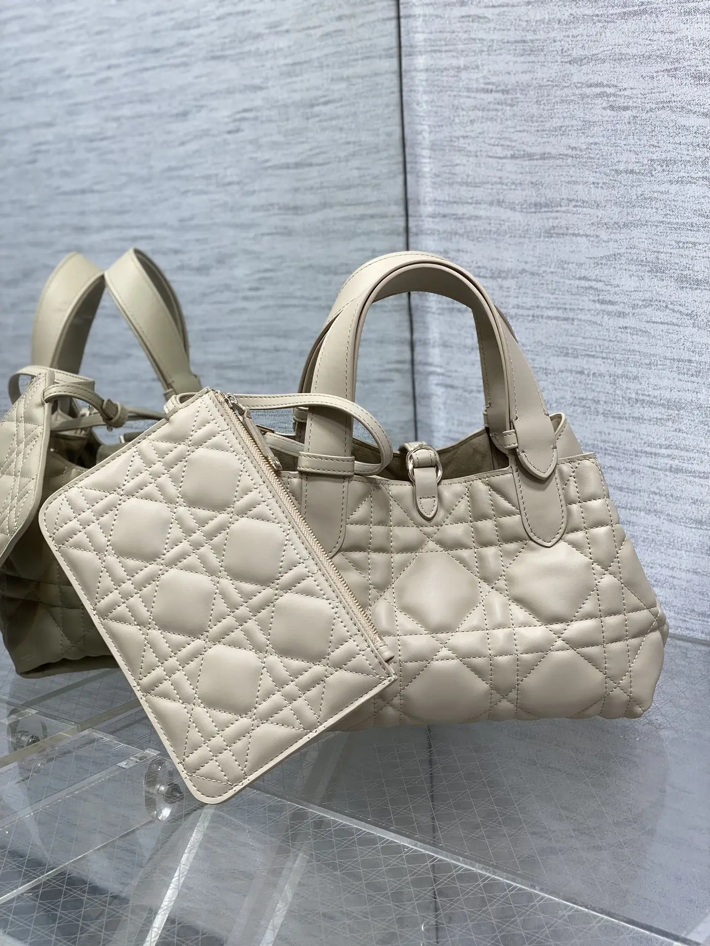 Dior Light Apricot Toujours Small Handbag - Detail view 3