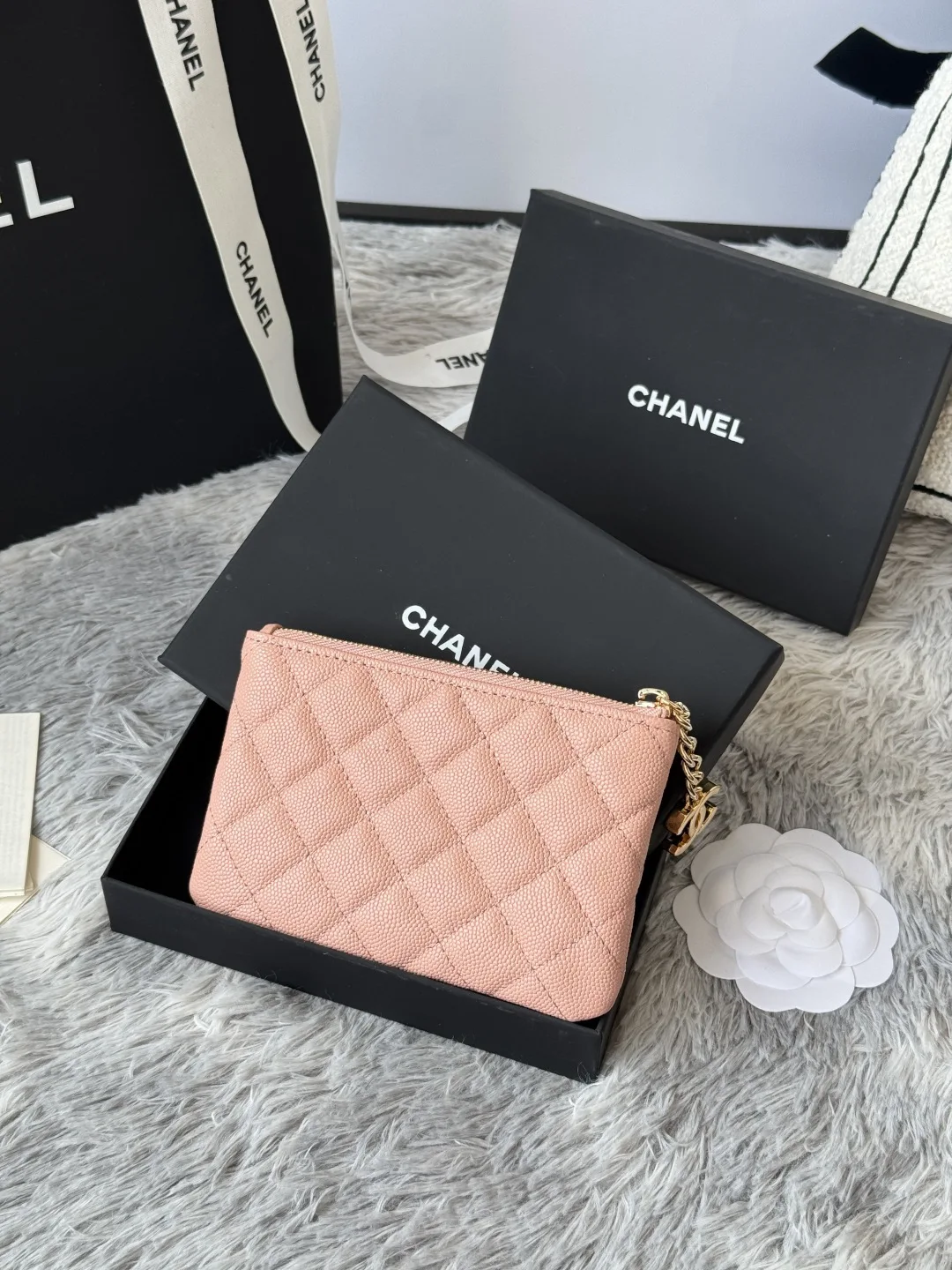 Chanel A50168 Zipped Pendant Coin Purse Card Holder - Detail view 3