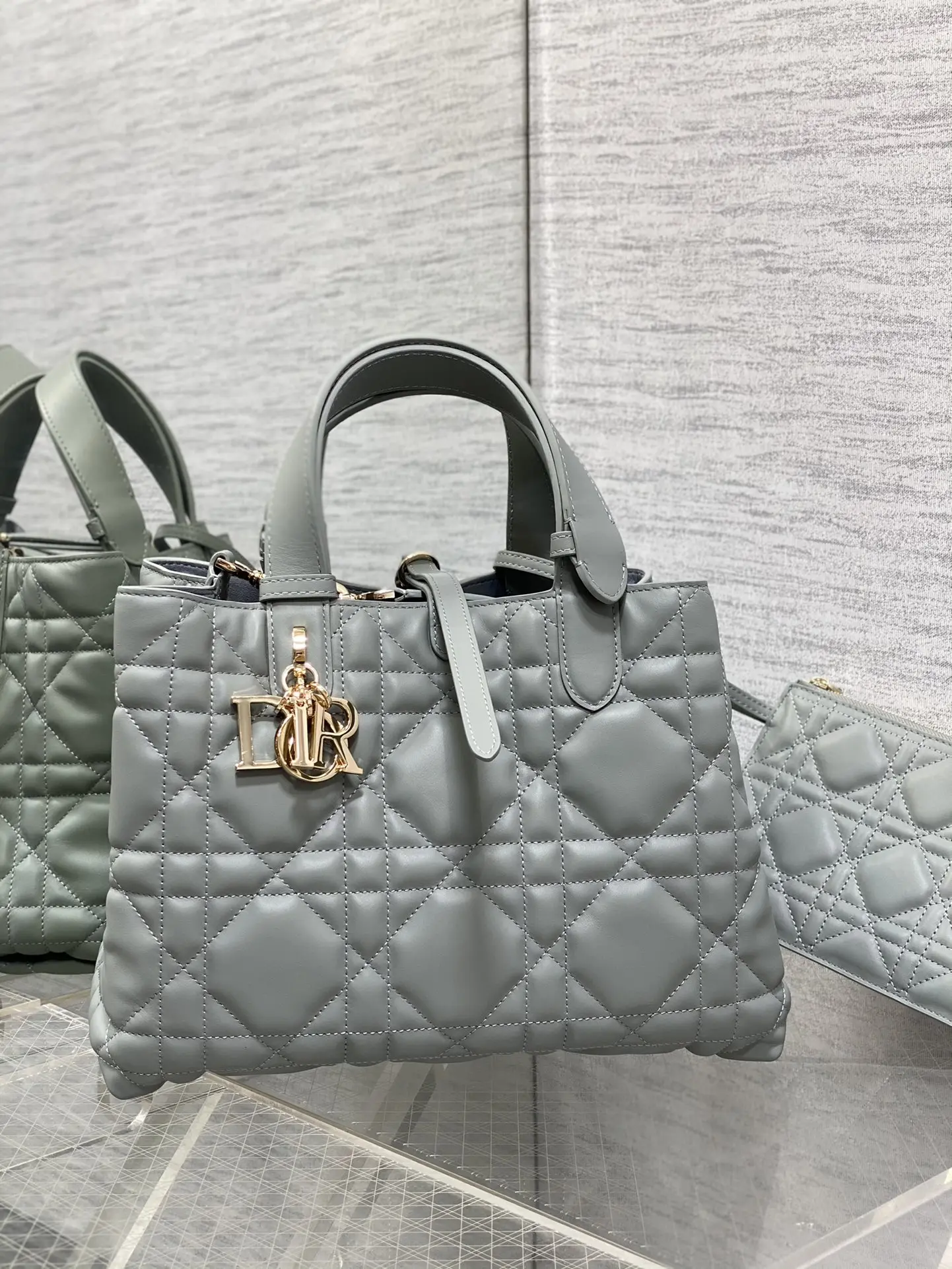 Dior Rock Grey Toujours Medium Handbag - Detail view 1