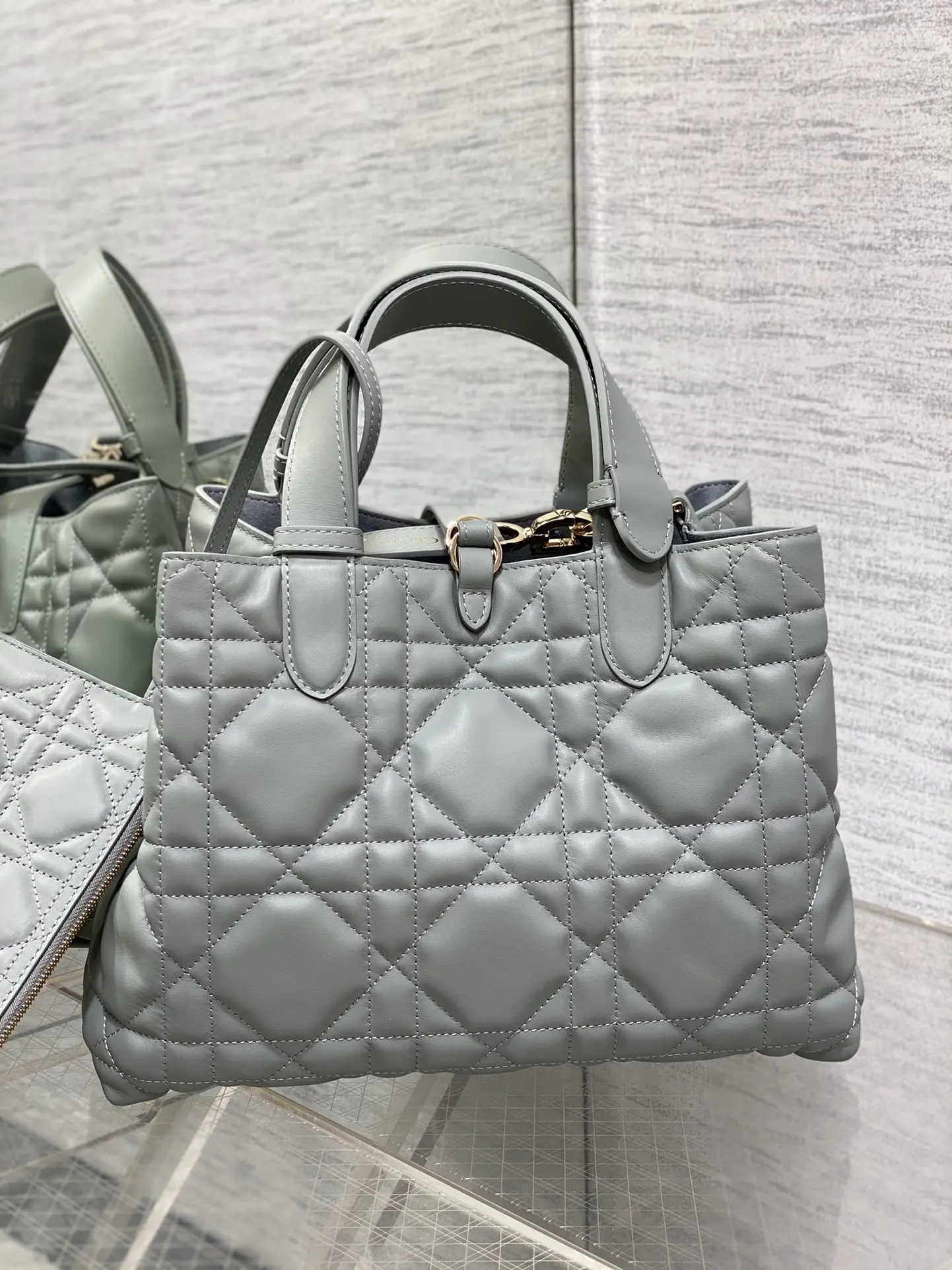Dior Rock Grey Toujours Medium Handbag - Detail view 3