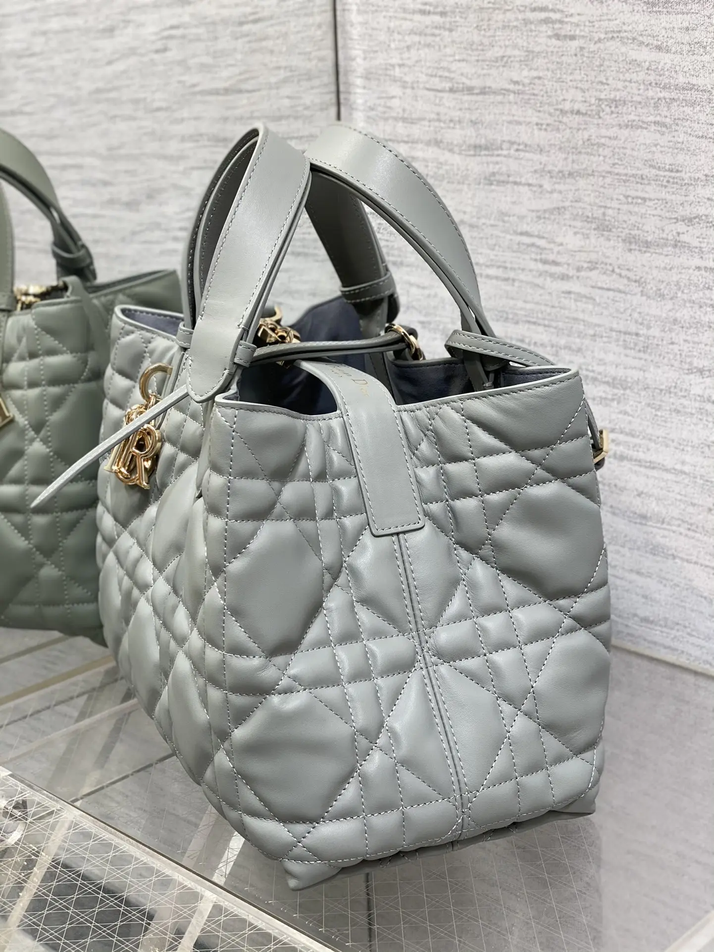 Dior Rock Grey Toujours Medium Handbag - Detail view 5