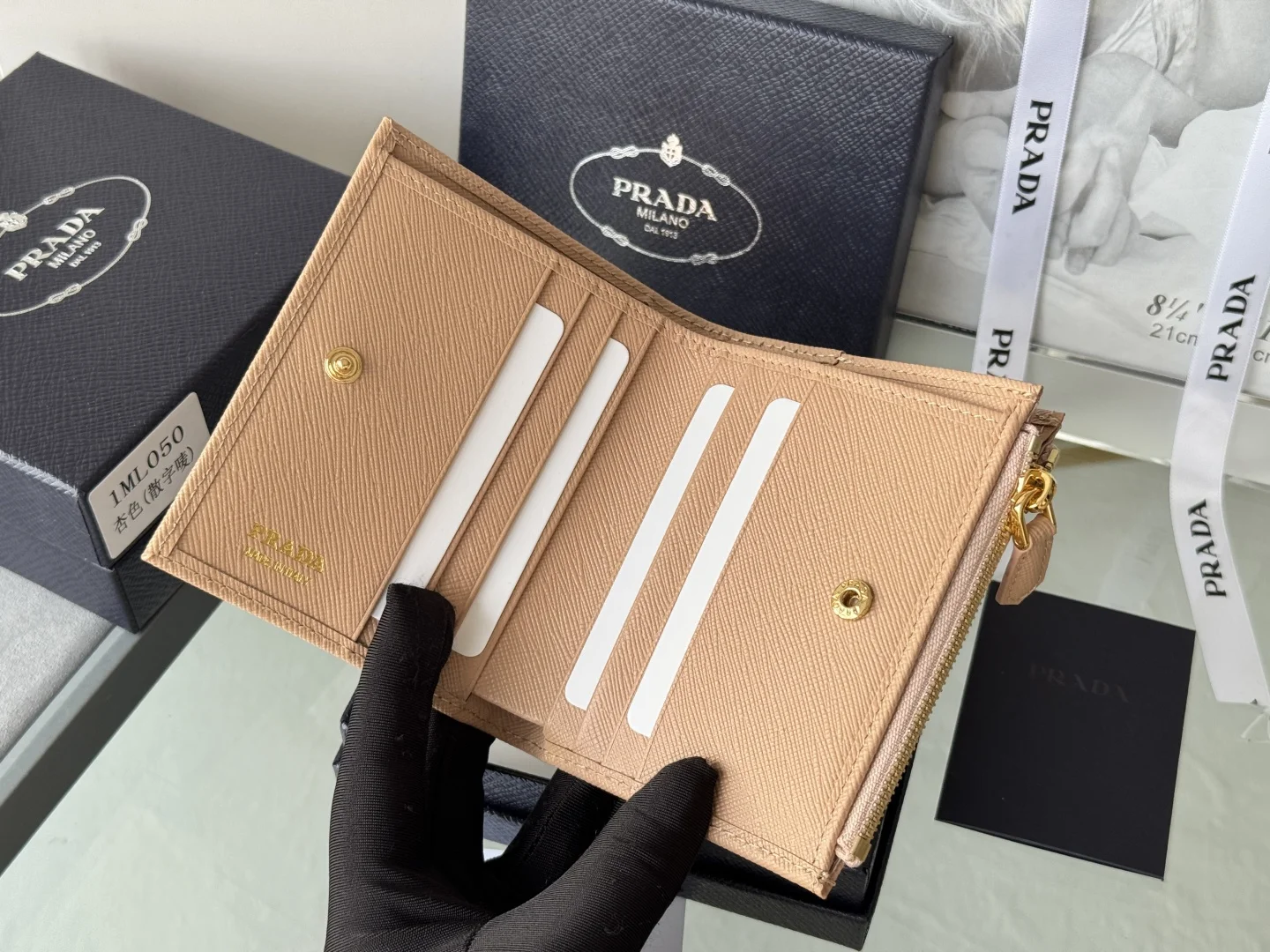Prada 1ML050 Saffiano Leather Bifold Wallet - Detail view 8