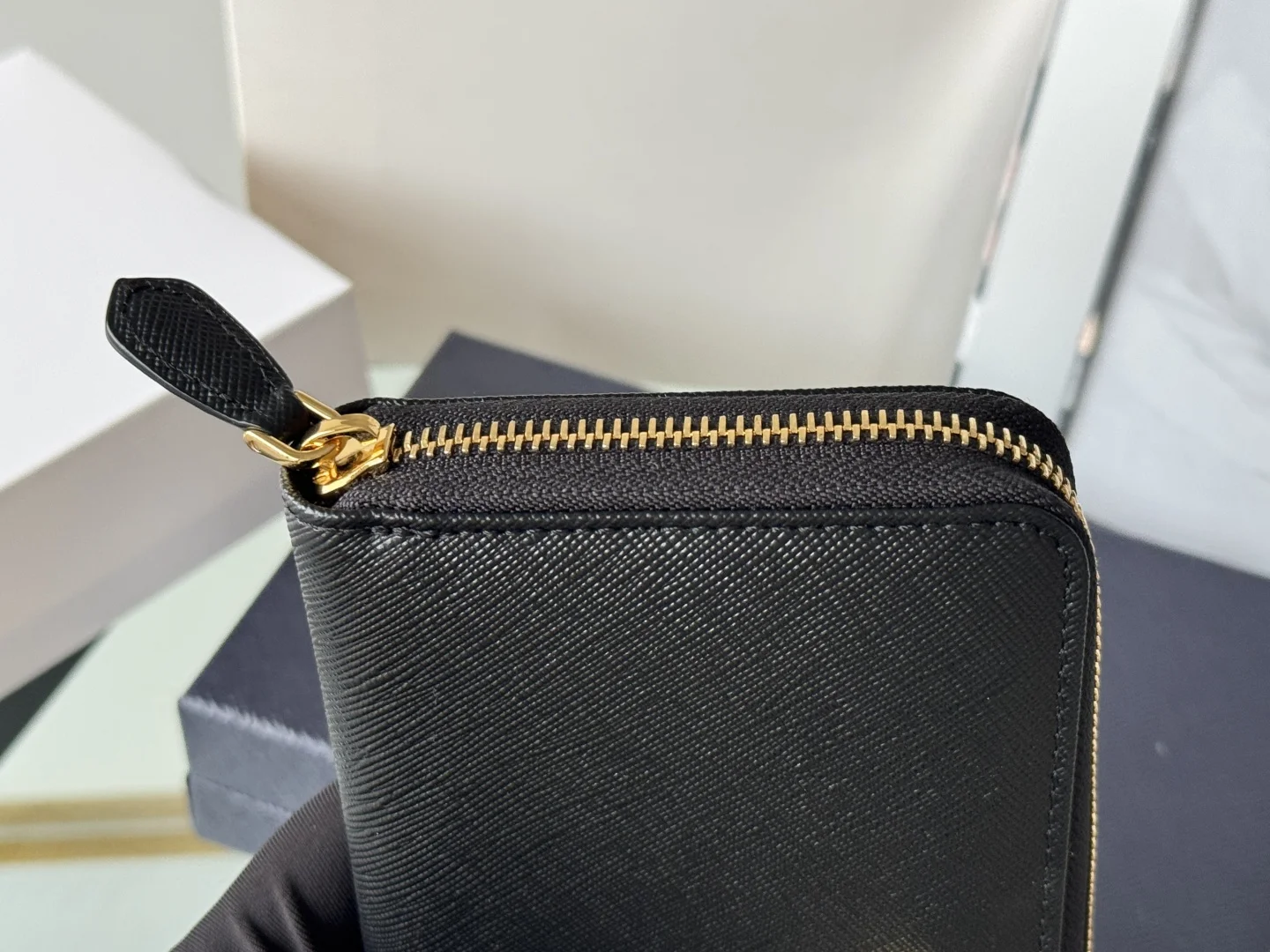 Prada 1ML506 Saffiano Leather Zip-Around Wallet - Detail view 7