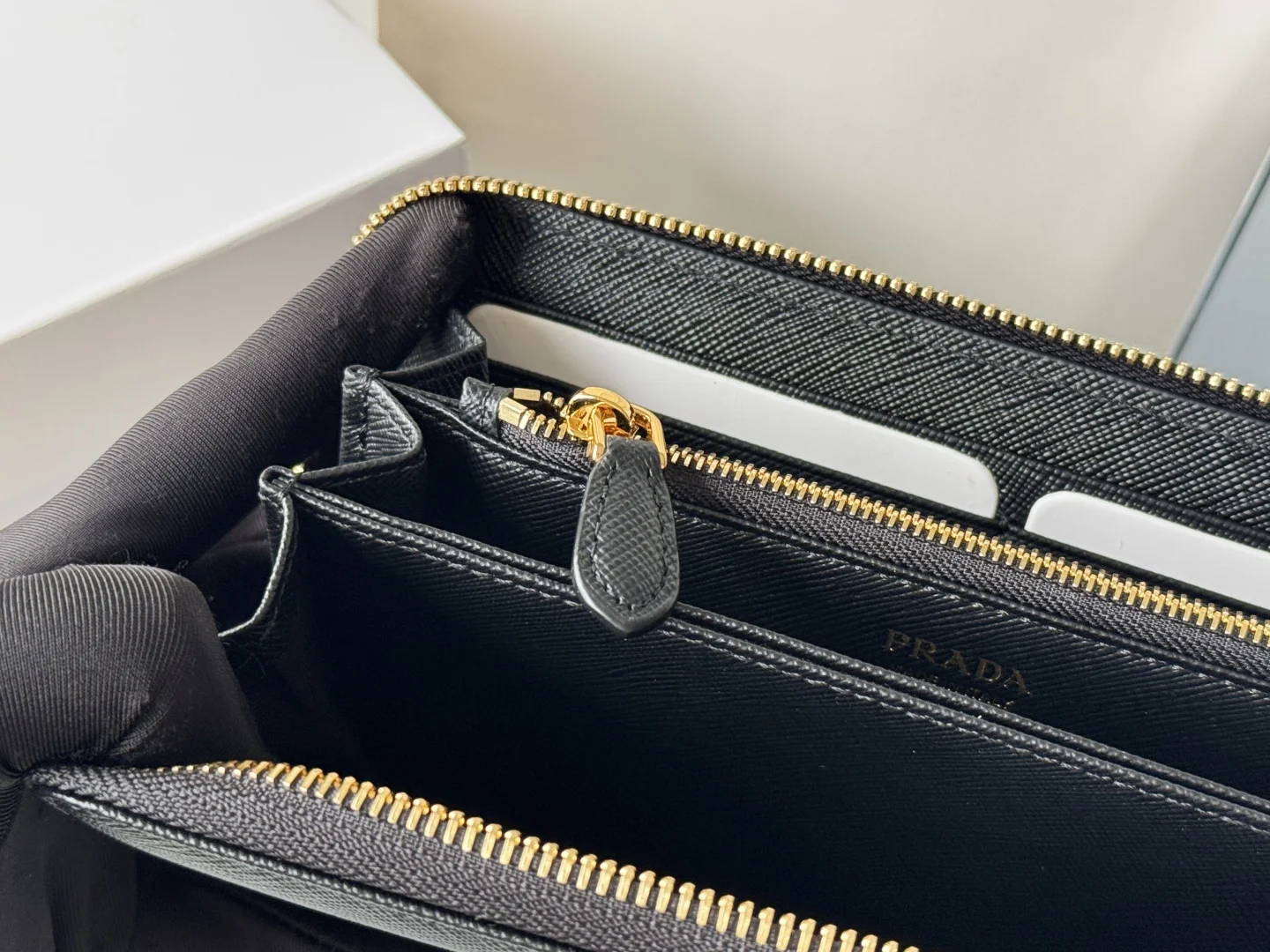 Prada 1ML506 Saffiano Leather Zip-Around Wallet - Detail view 11
