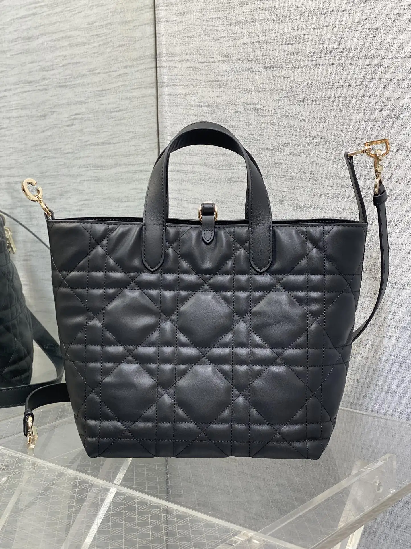 Dior Black Toujours Vertical Medium Handbag - Detail view 4