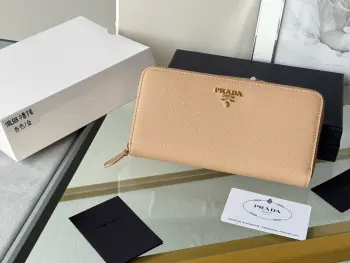 1ML506 Saffiano Leather Zip-Around Wallet