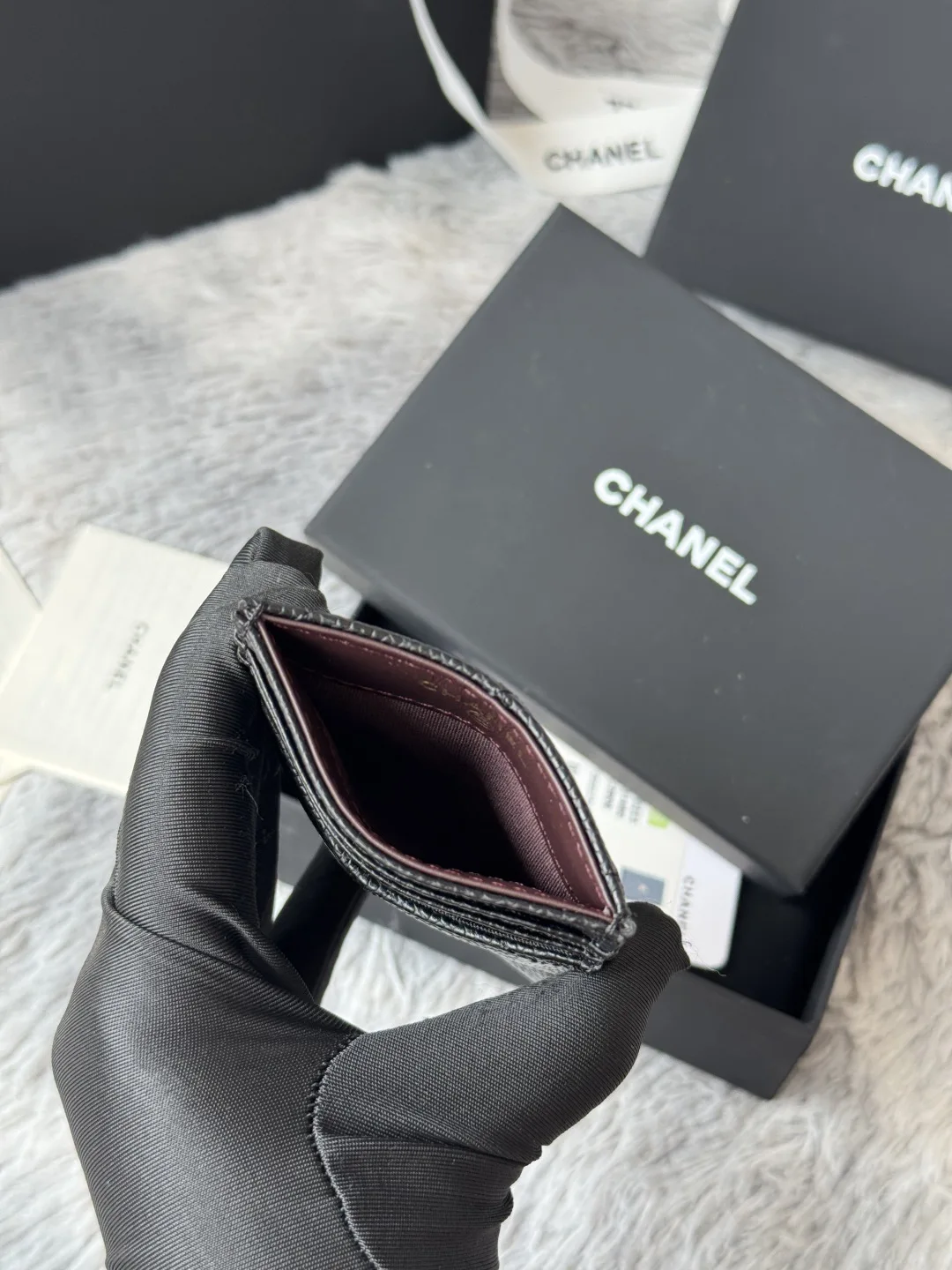 Chanel AP0223 Ultra Mini Lambskin Cardholder - Detail view 7