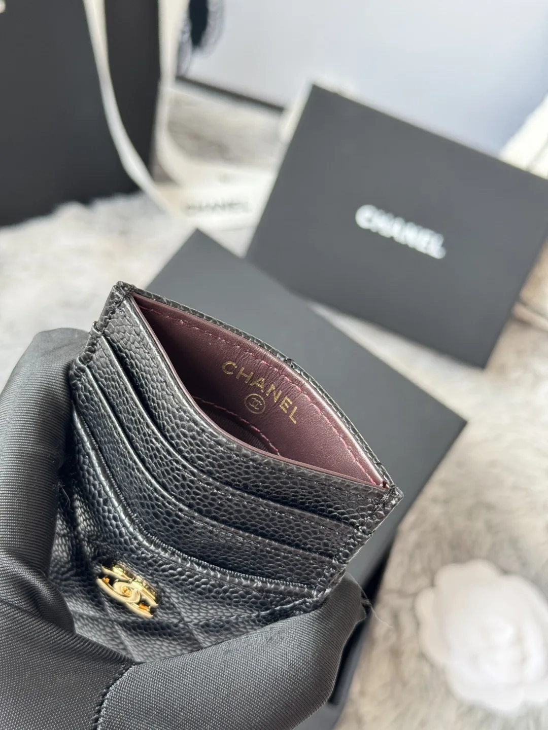 Chanel AP0223 Ultra Mini Lambskin Cardholder - Detail view 8