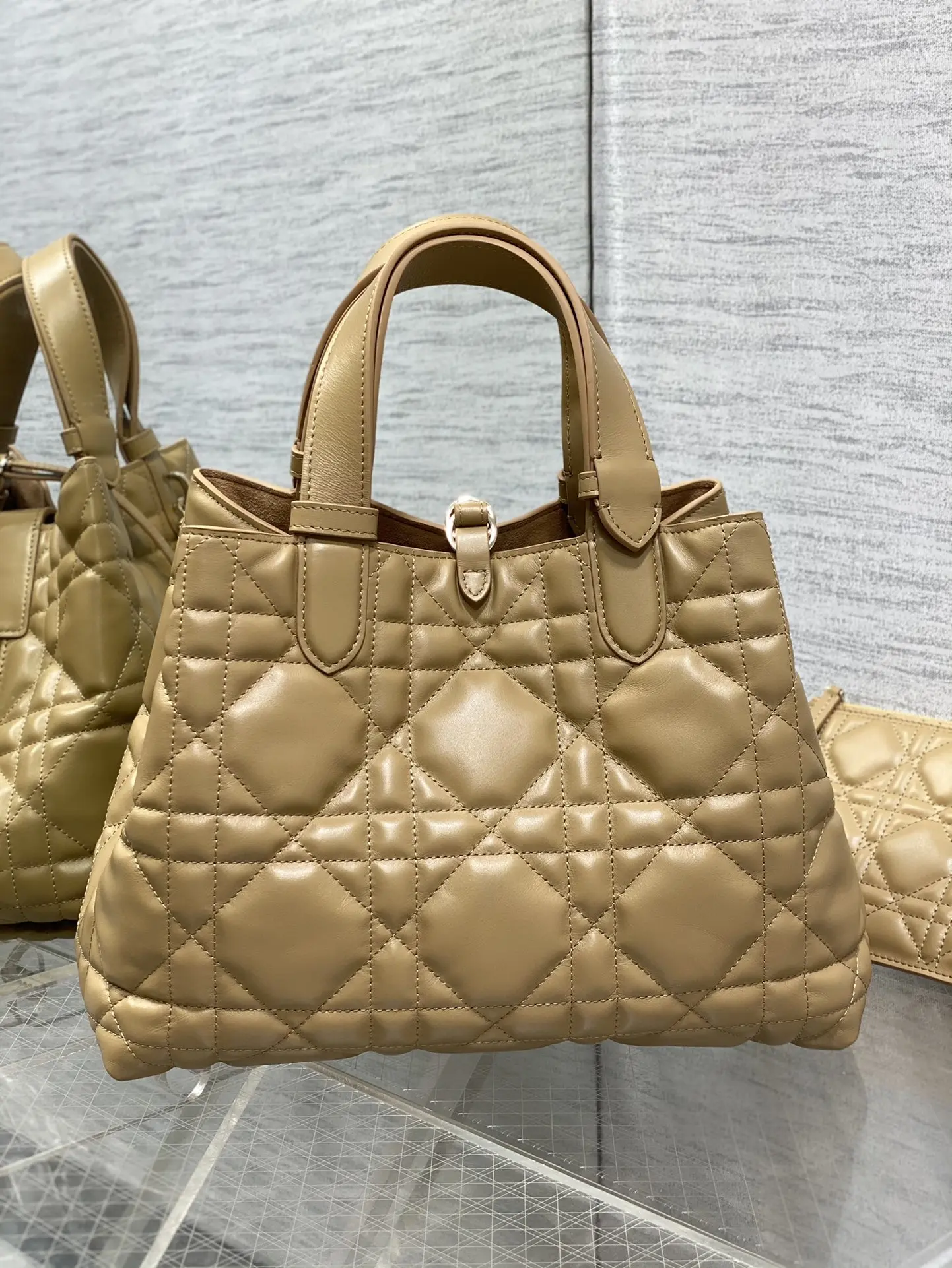 Dior Caramel Brown Toujours Medium Handbag - Detail view 3