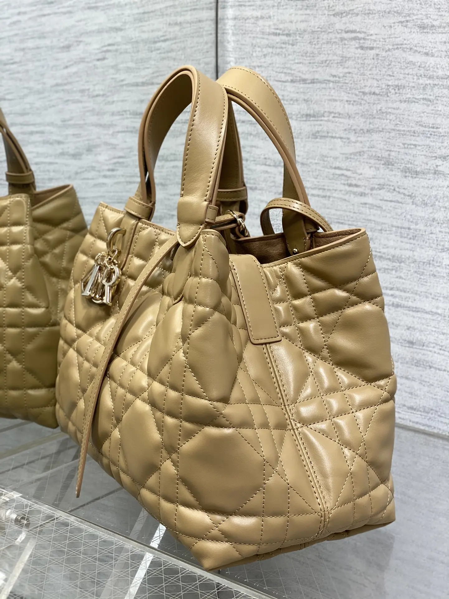 Dior Caramel Brown Toujours Medium Handbag - Detail view 5