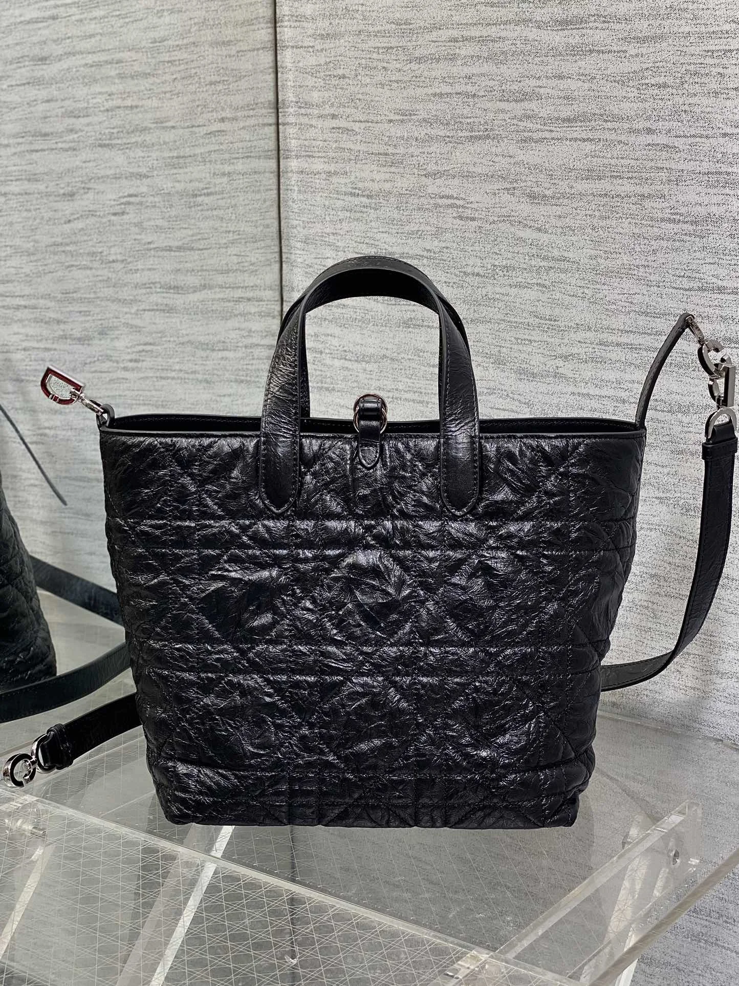 迪奥油蜡皮Toujours竖版系列 中号 女士手提包 - 细节图 4