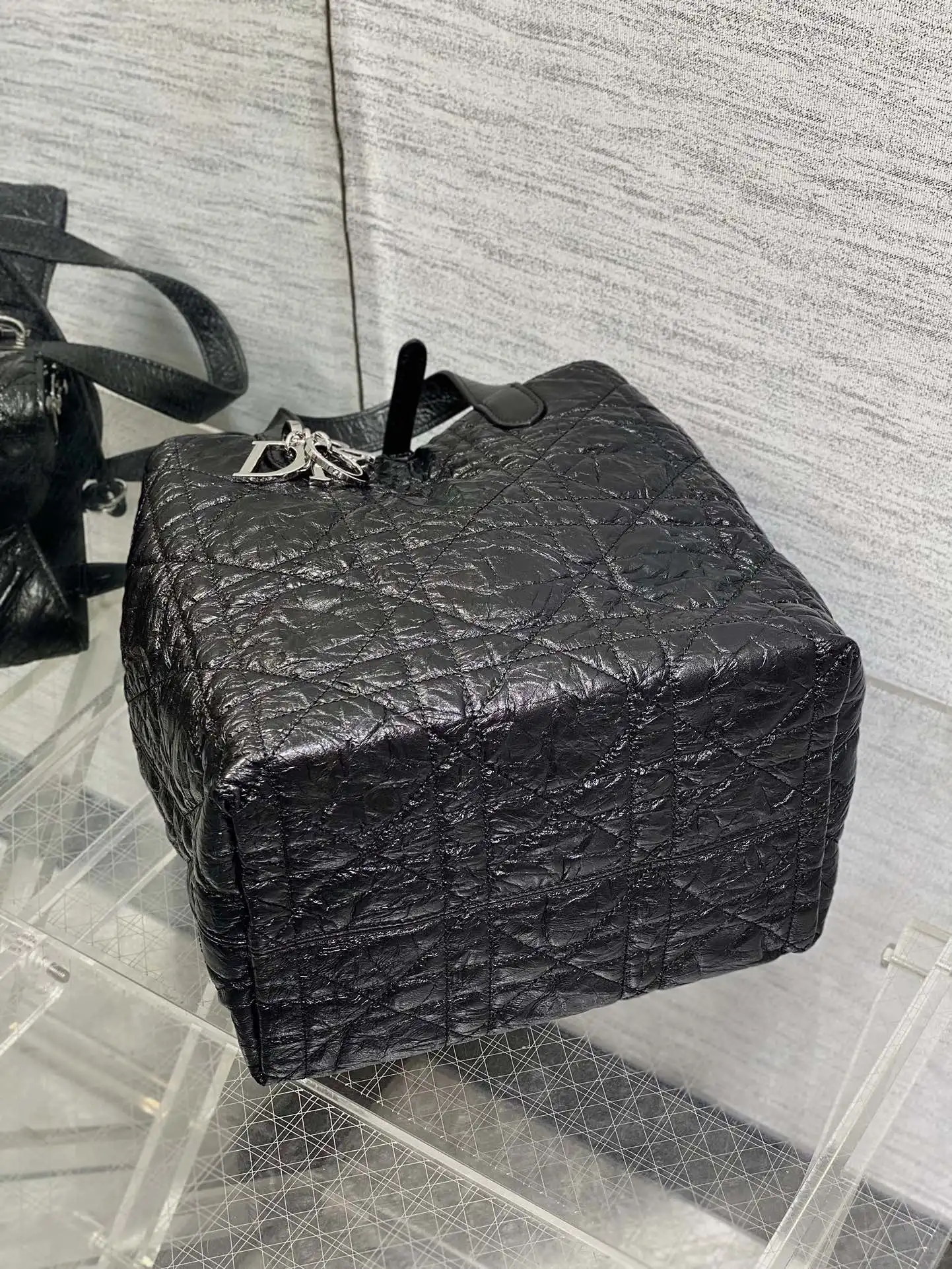 迪奥油蜡皮Toujours竖版系列 中号 女士手提包 - 细节图 7