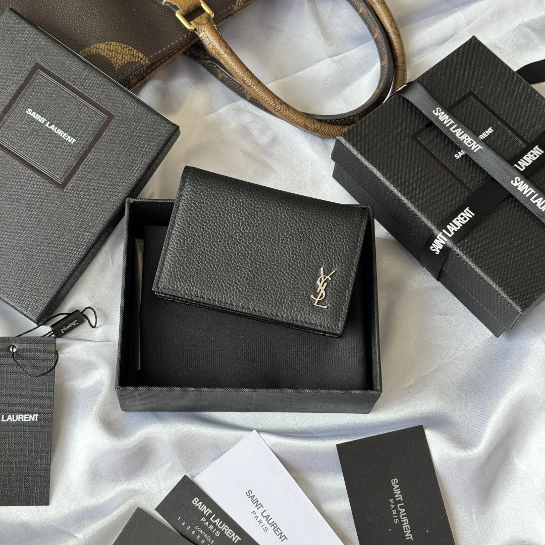 SAINT LAURENT 693492 2025 Autumn Winter New Products Business Card Holder Wallet - Detail view 1
